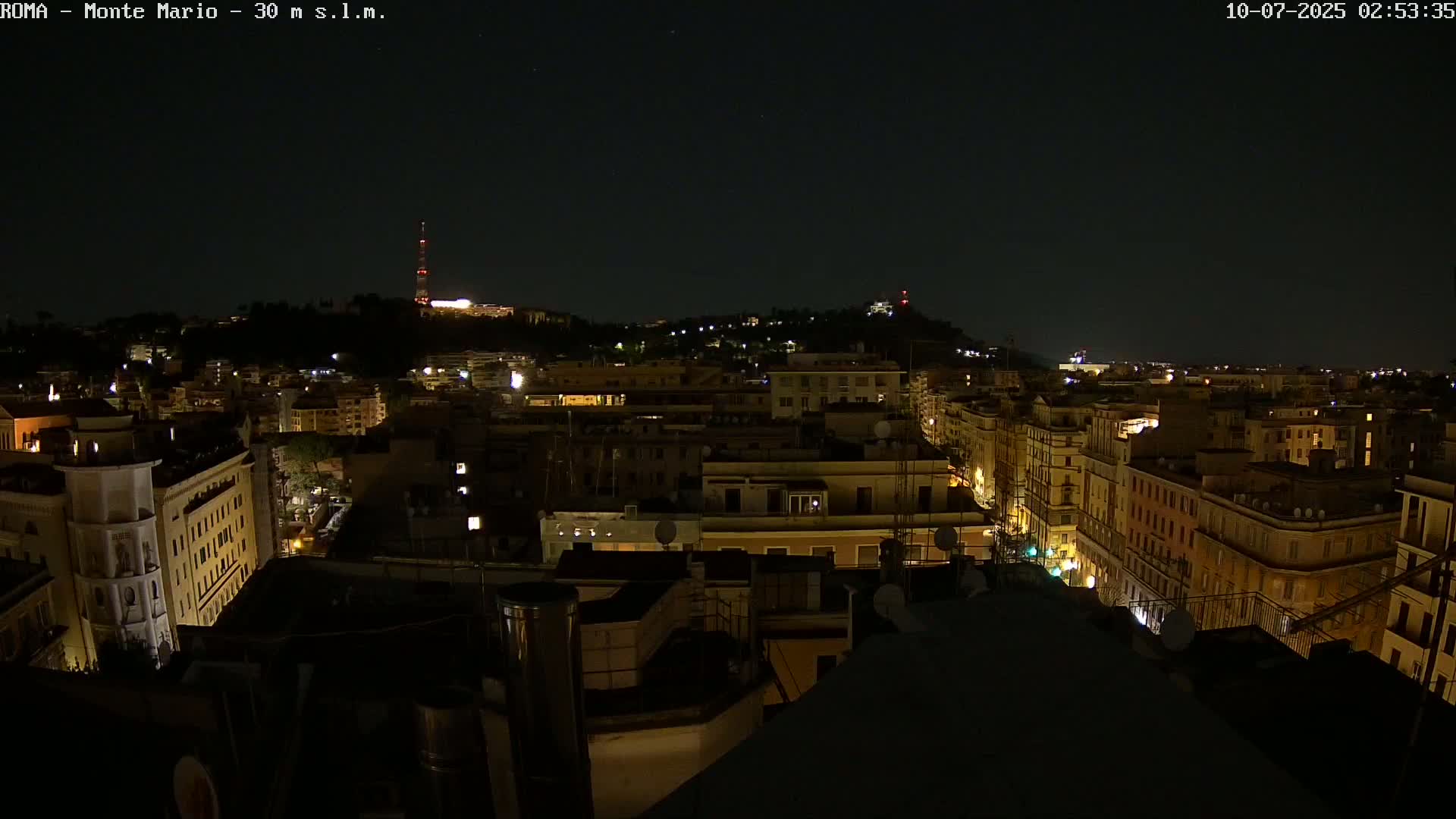 Rome, Mount Mario View Live Cam -Lazio, Italy