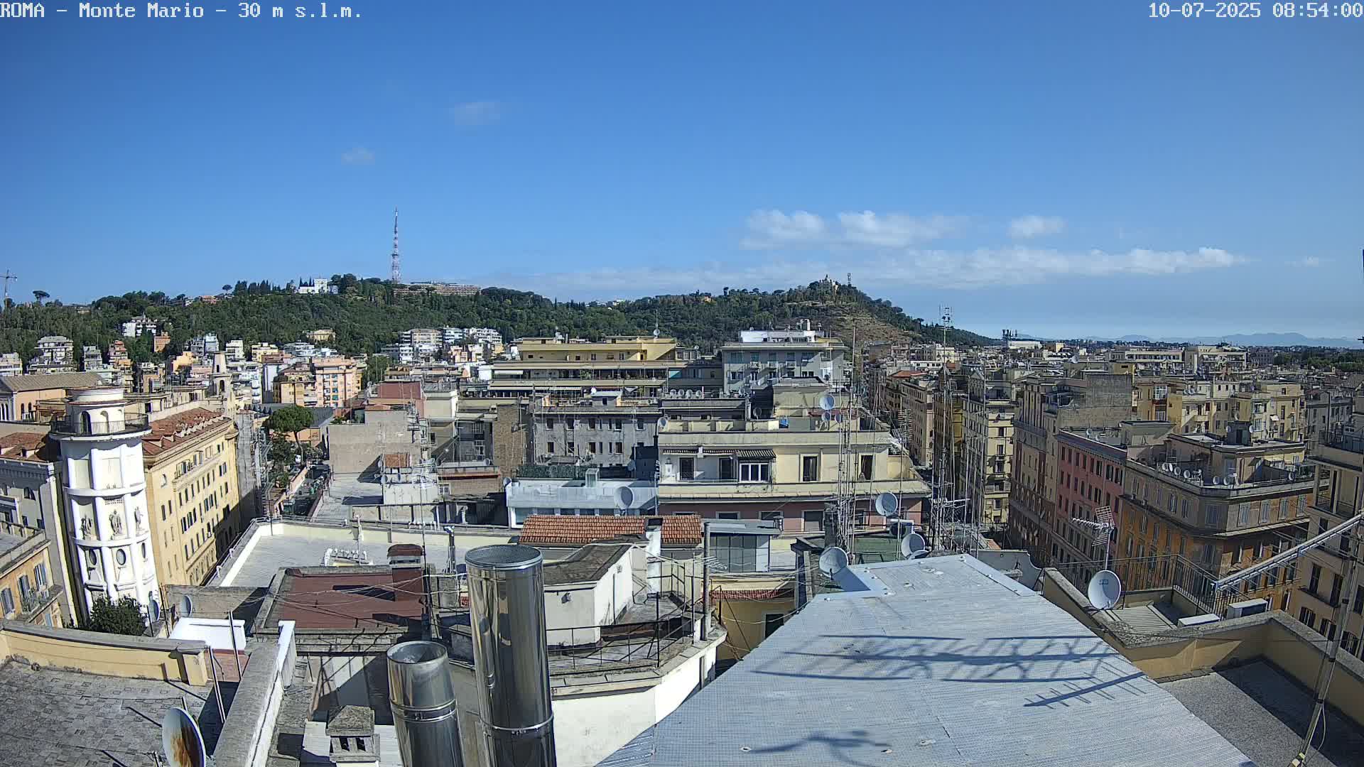 Rome, Mount Mario View Live Cam -Lazio, Italy