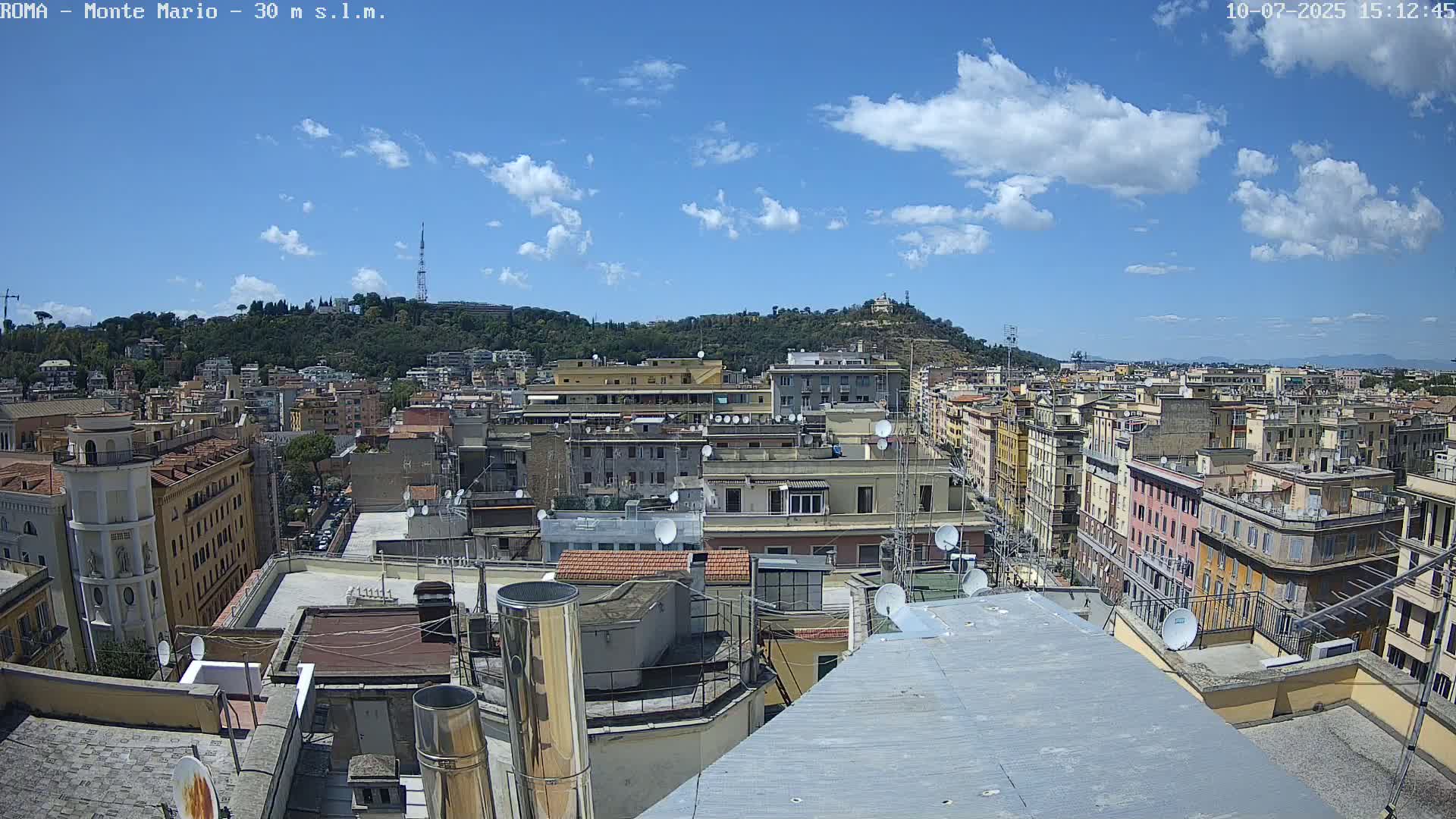 Rome, Mount Mario View Live Cam -Lazio, Italy