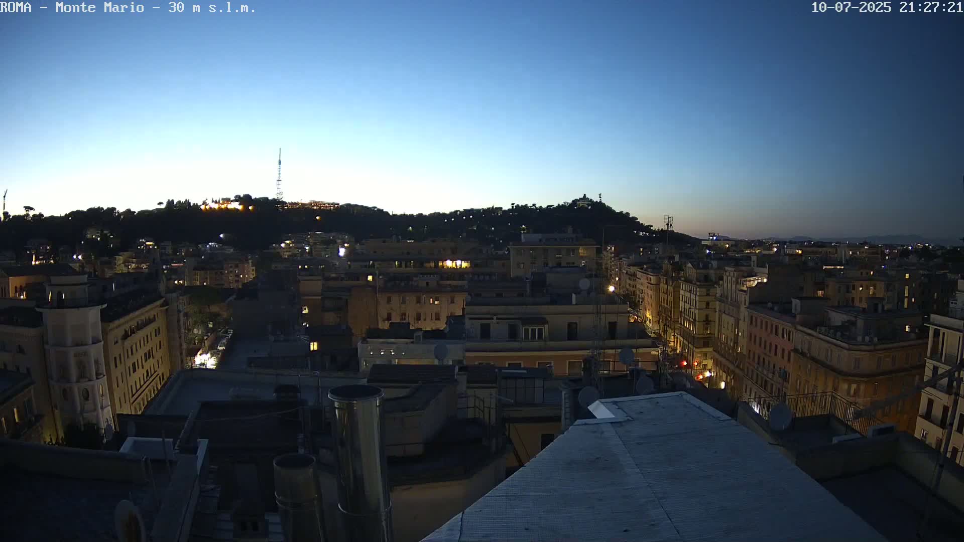 Rome, Mount Mario View Live Cam -Lazio, Italy