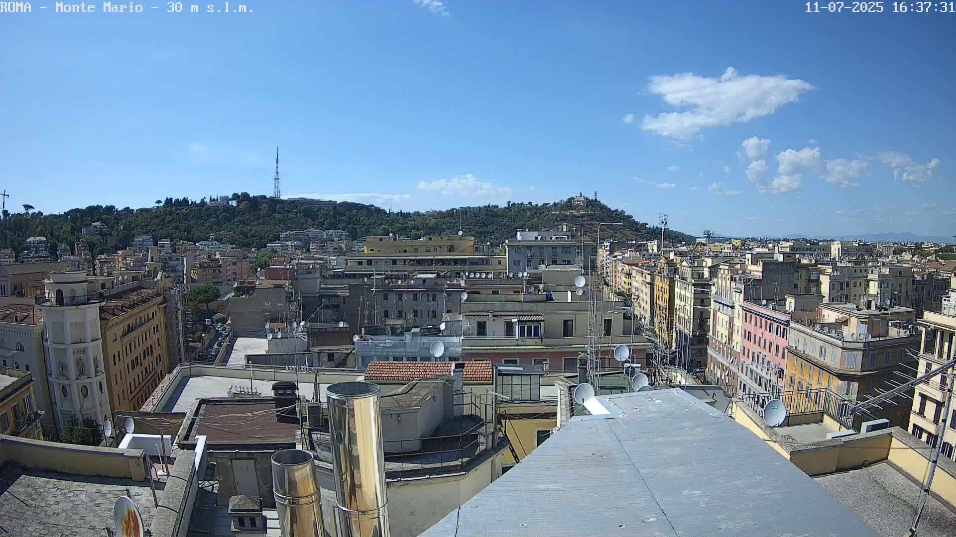 Rome, Mount Mario View Live Cam -Lazio, Italy