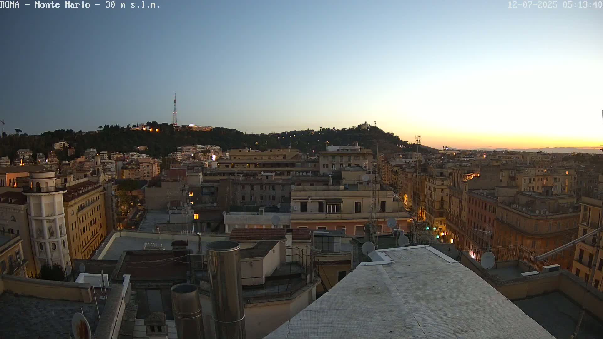 Rome, Mount Mario View Live Cam -Lazio, Italy