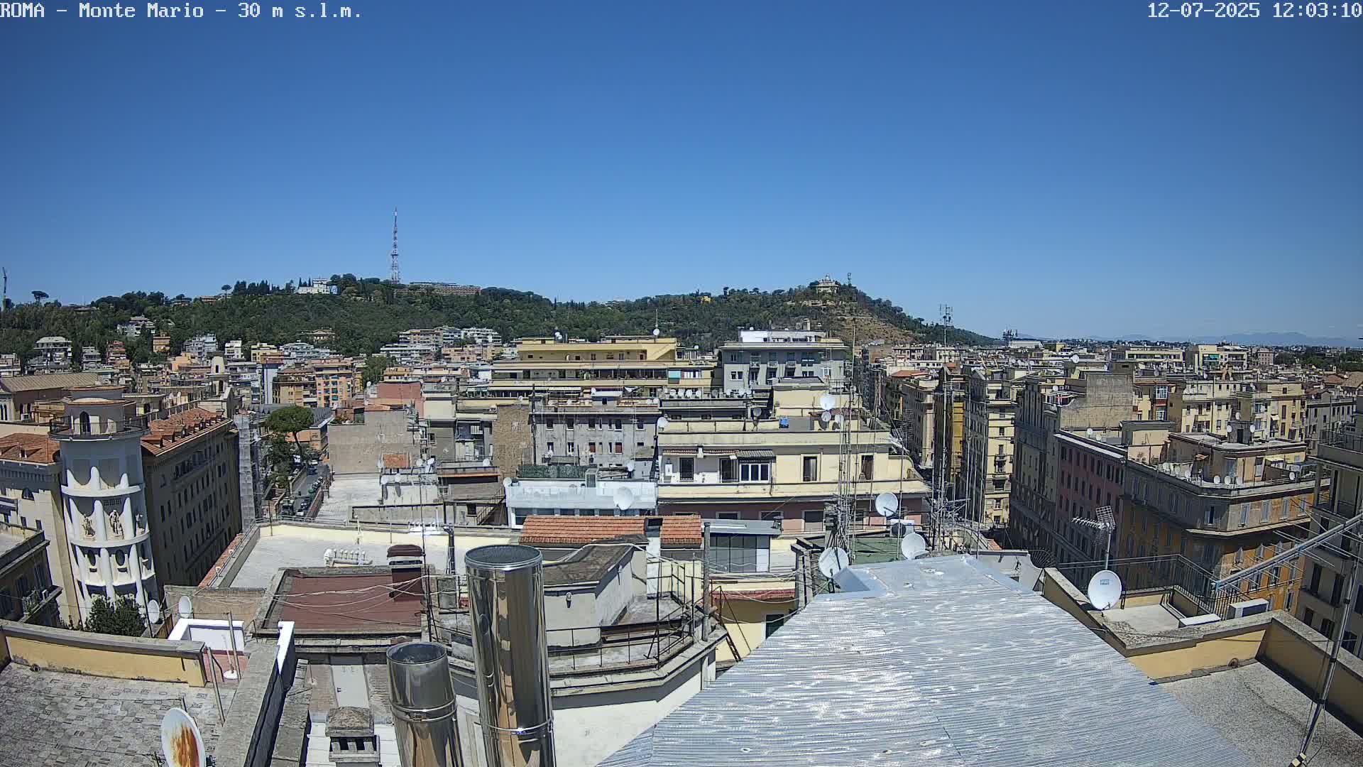 Rome, Mount Mario View Live Cam -Lazio, Italy