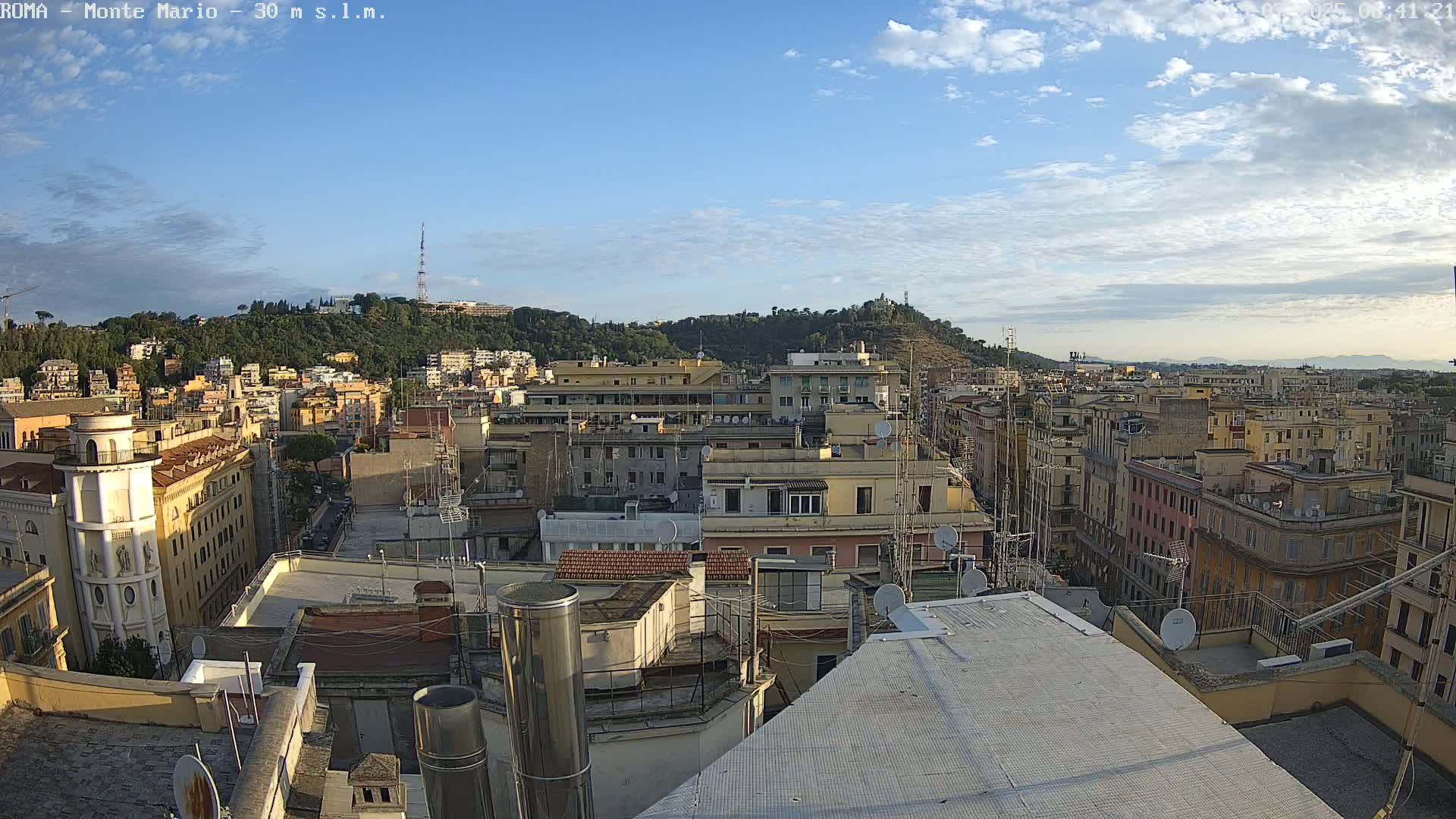 Rome, Mount Mario View Live Cam -Lazio, Italy