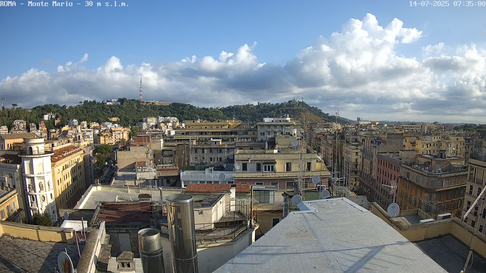 Rome, Mount Mario View Live Cam -Lazio, Italy