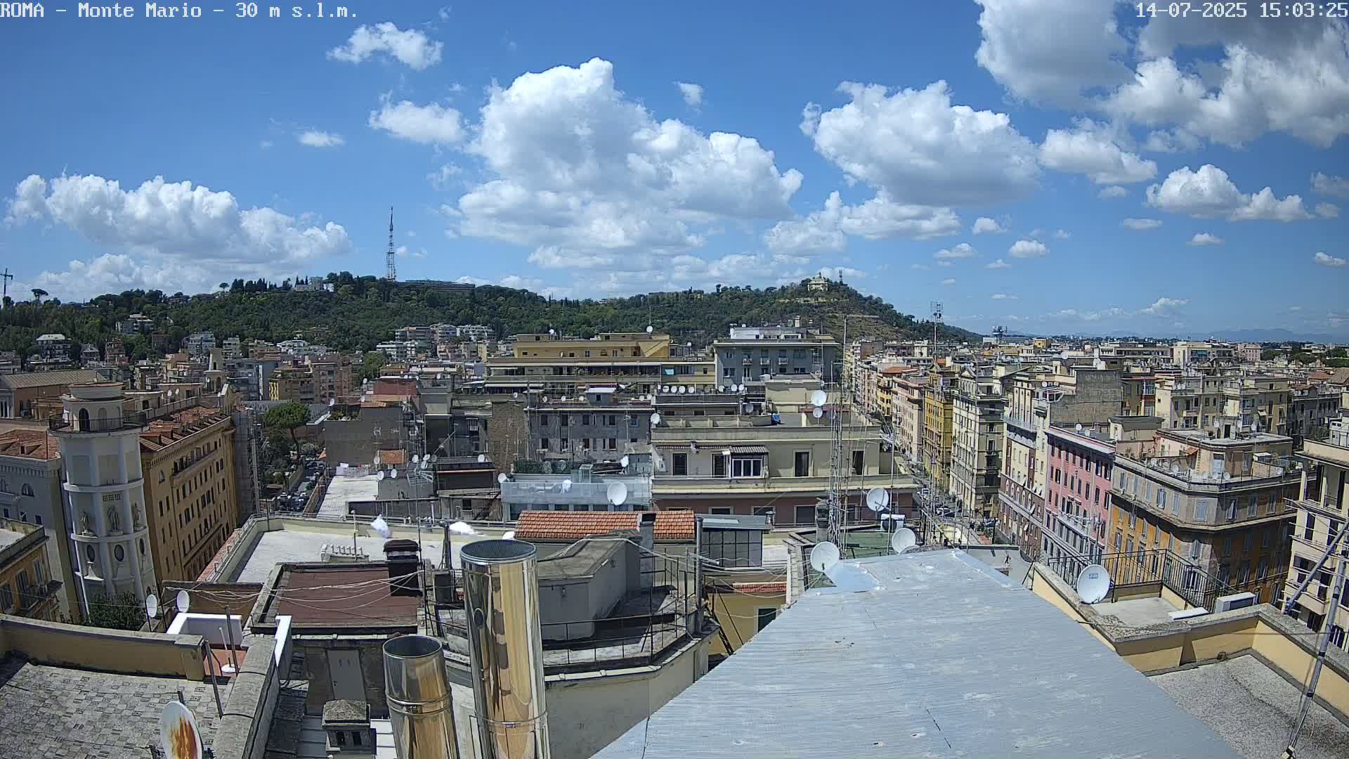 Rome, Mount Mario View Live Cam -Lazio, Italy