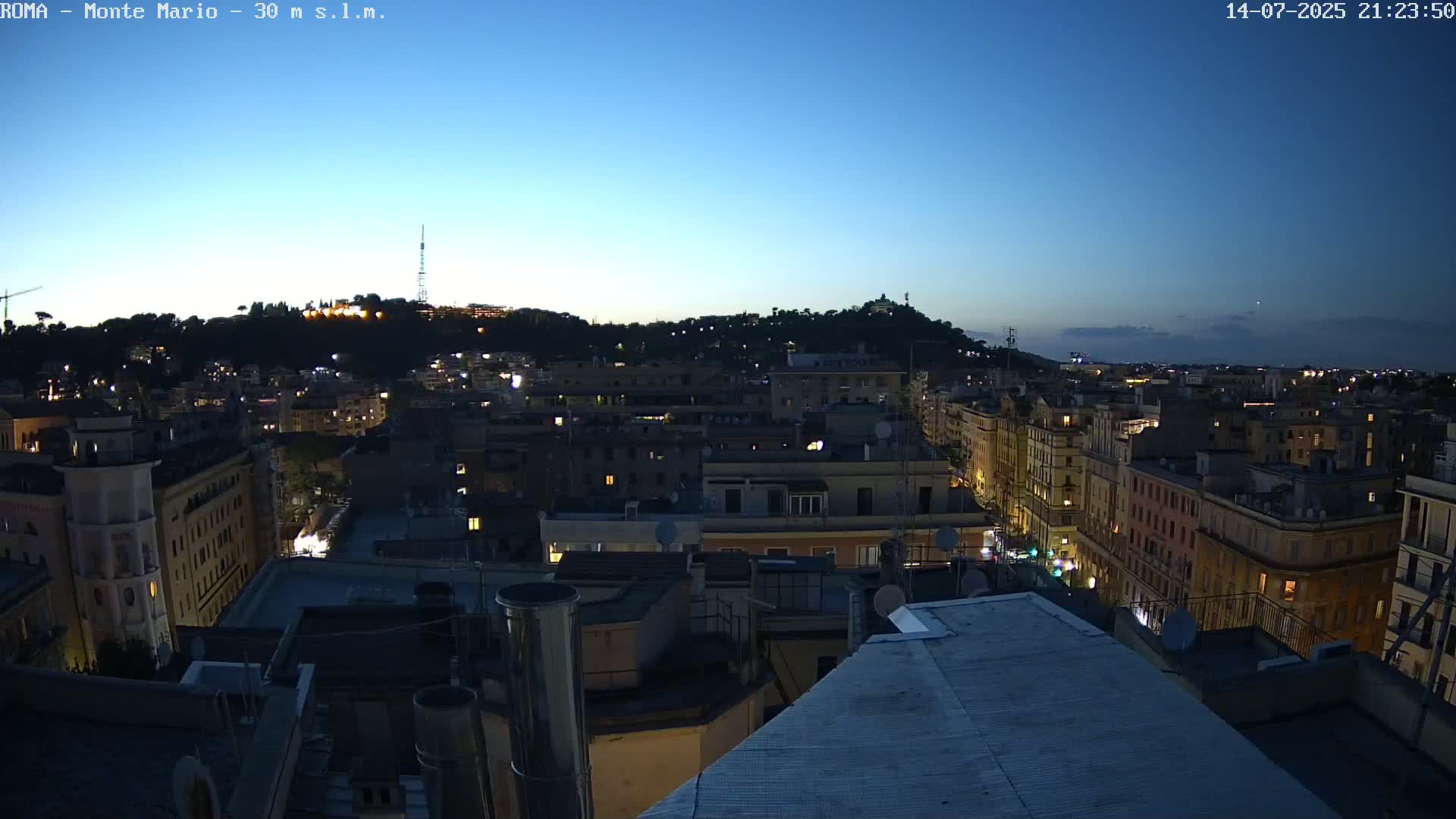 Rome, Mount Mario View Live Cam -Lazio, Italy