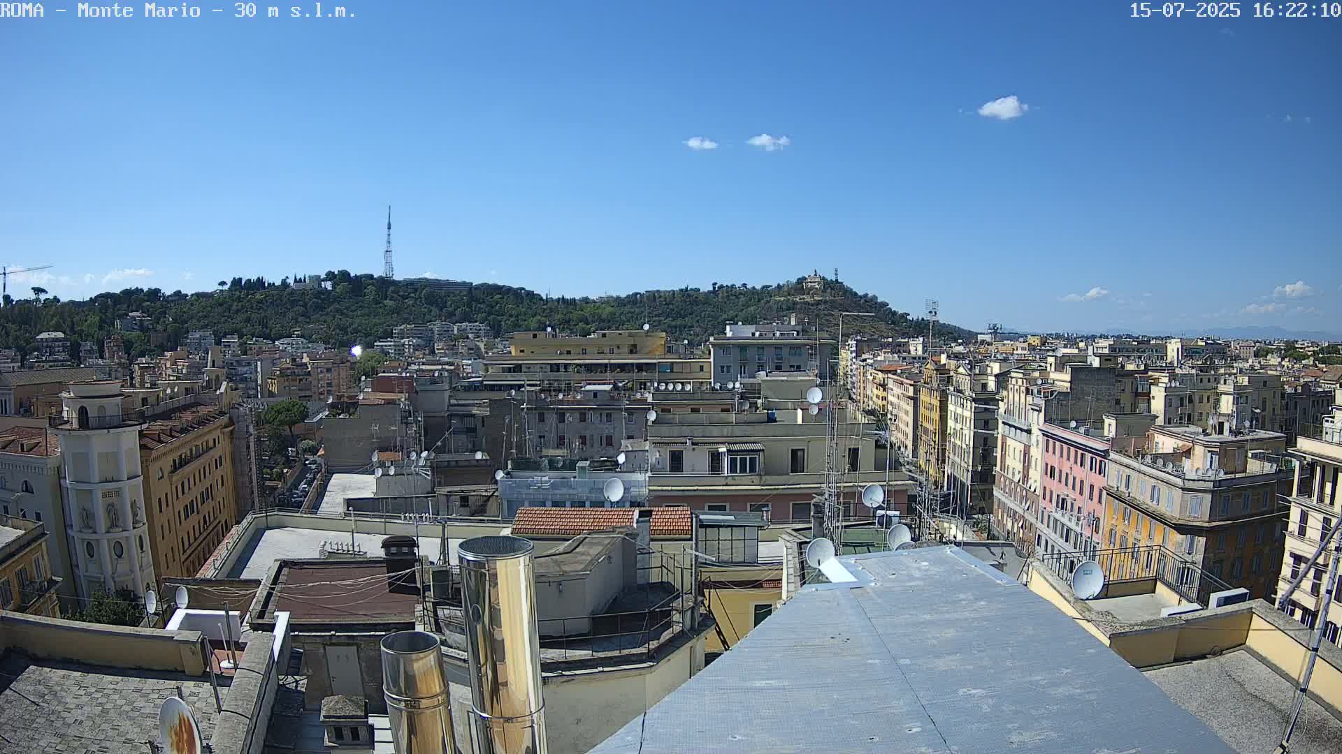 Rome, Mount Mario View Live Cam -Lazio, Italy