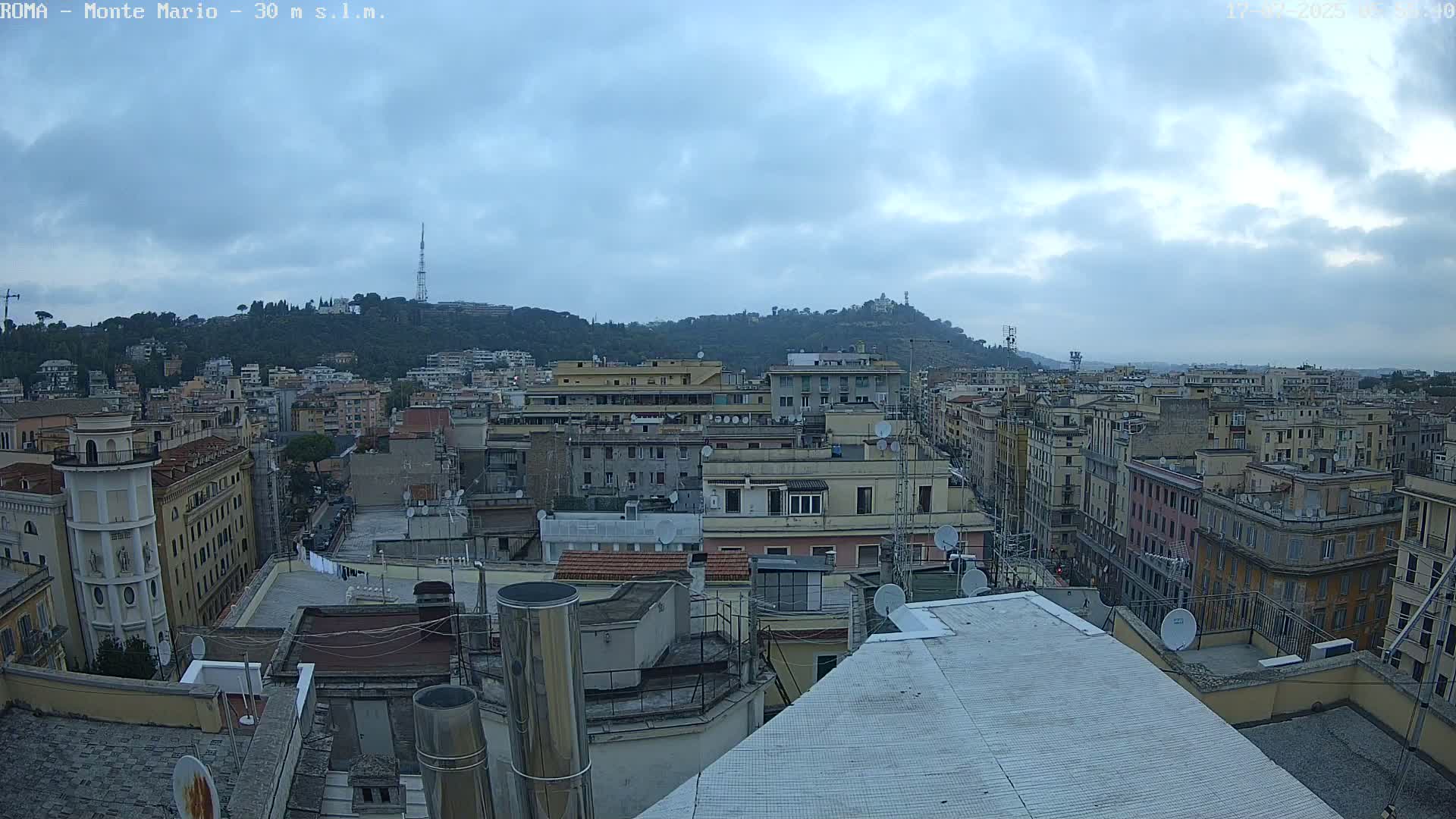 Rome, Mount Mario View Live Cam -Lazio, Italy