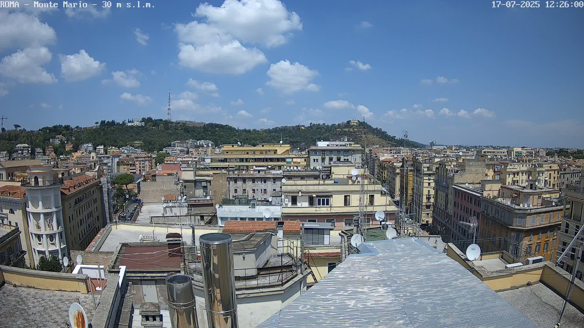 Rome, Mount Mario View Live Cam -Lazio, Italy