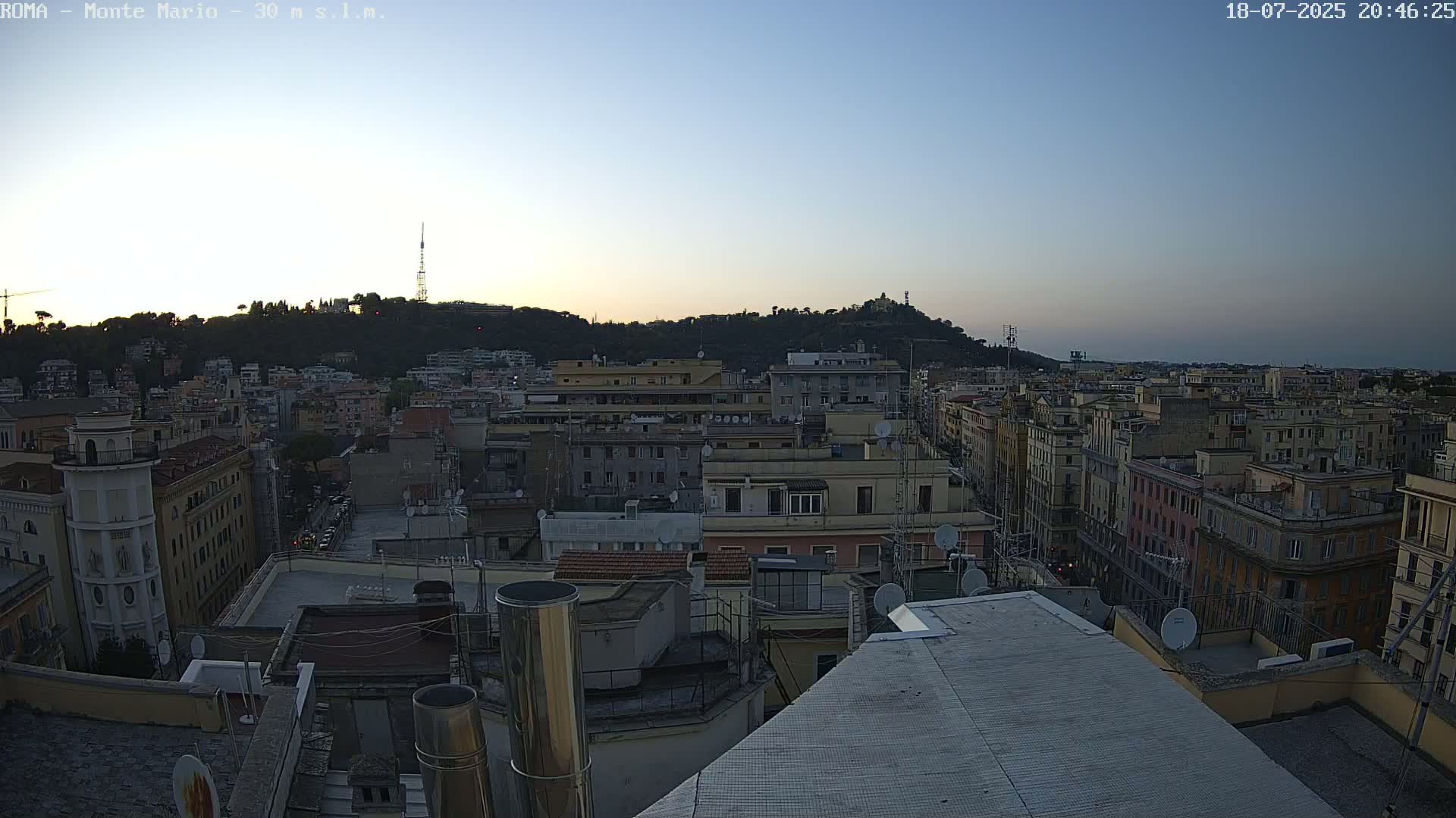 Rome, Mount Mario View Live Cam -Lazio, Italy