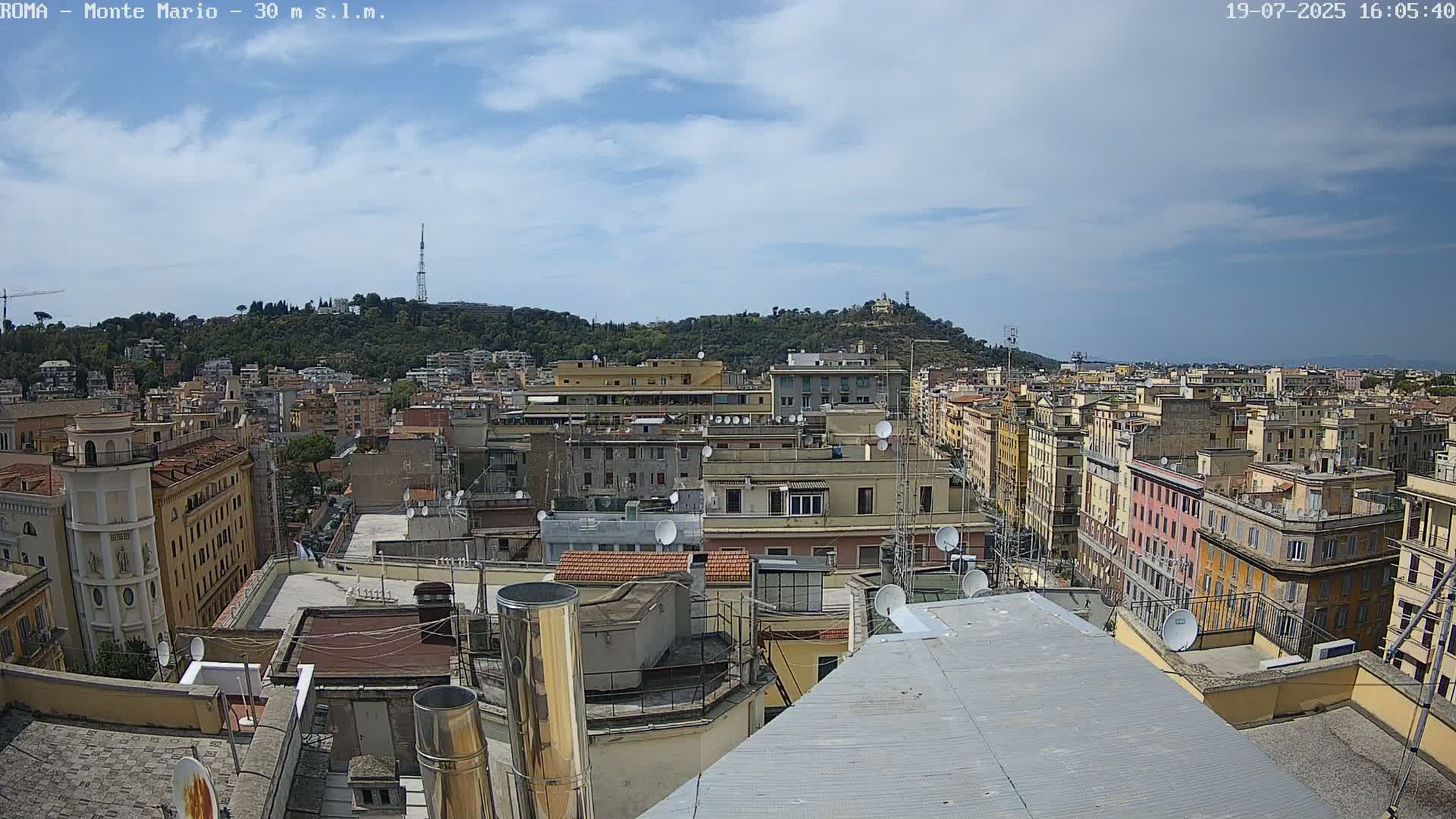 Rome, Mount Mario View Live Cam -Lazio, Italy