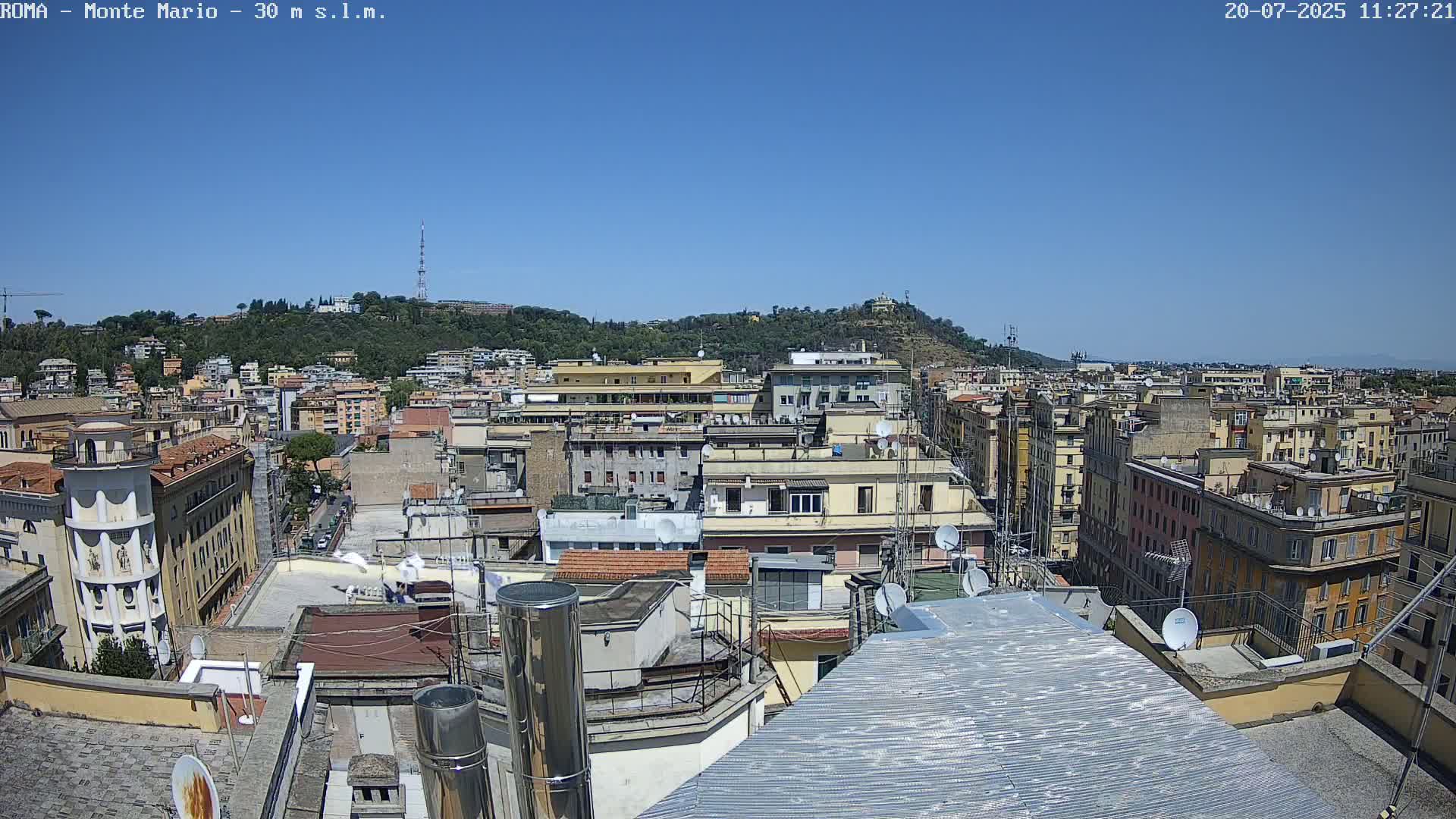 Rome, Mount Mario View Live Cam -Lazio, Italy