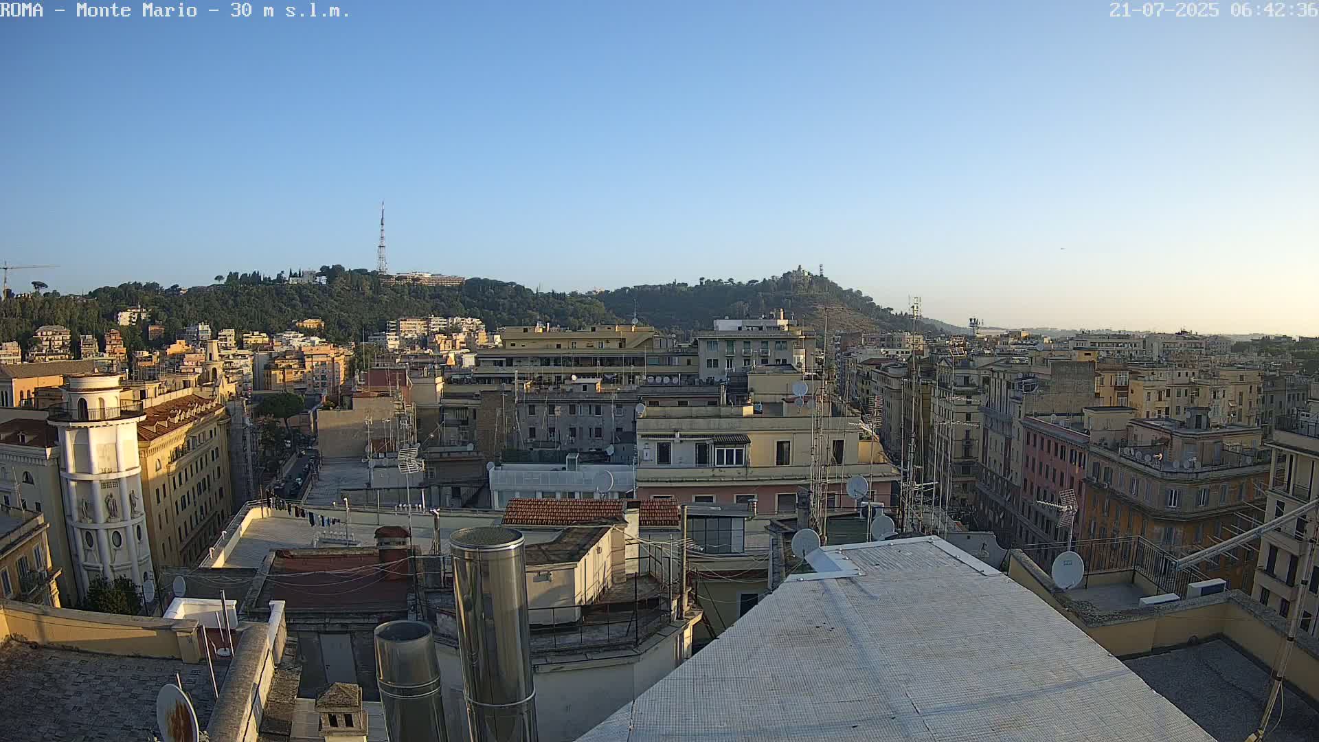 Rome, Mount Mario View Live Cam -Lazio, Italy