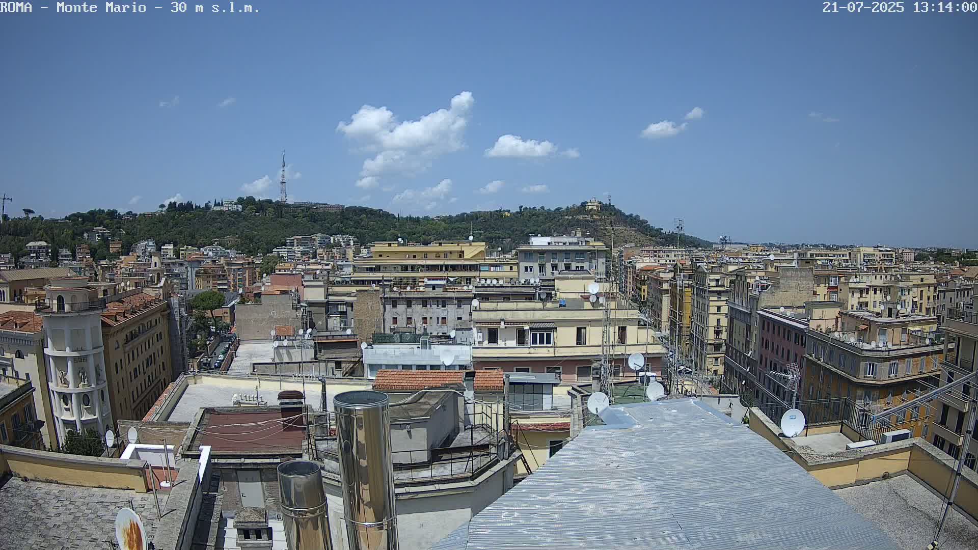Rome, Mount Mario View Live Cam -Lazio, Italy