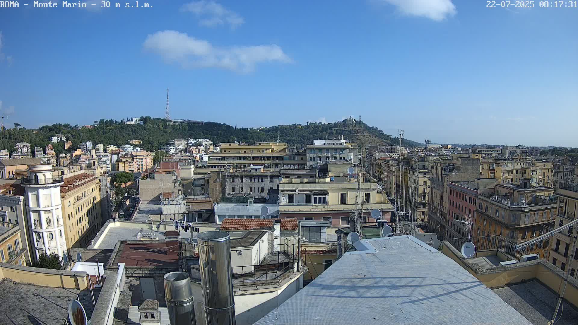 Rome, Mount Mario View Live Cam -Lazio, Italy