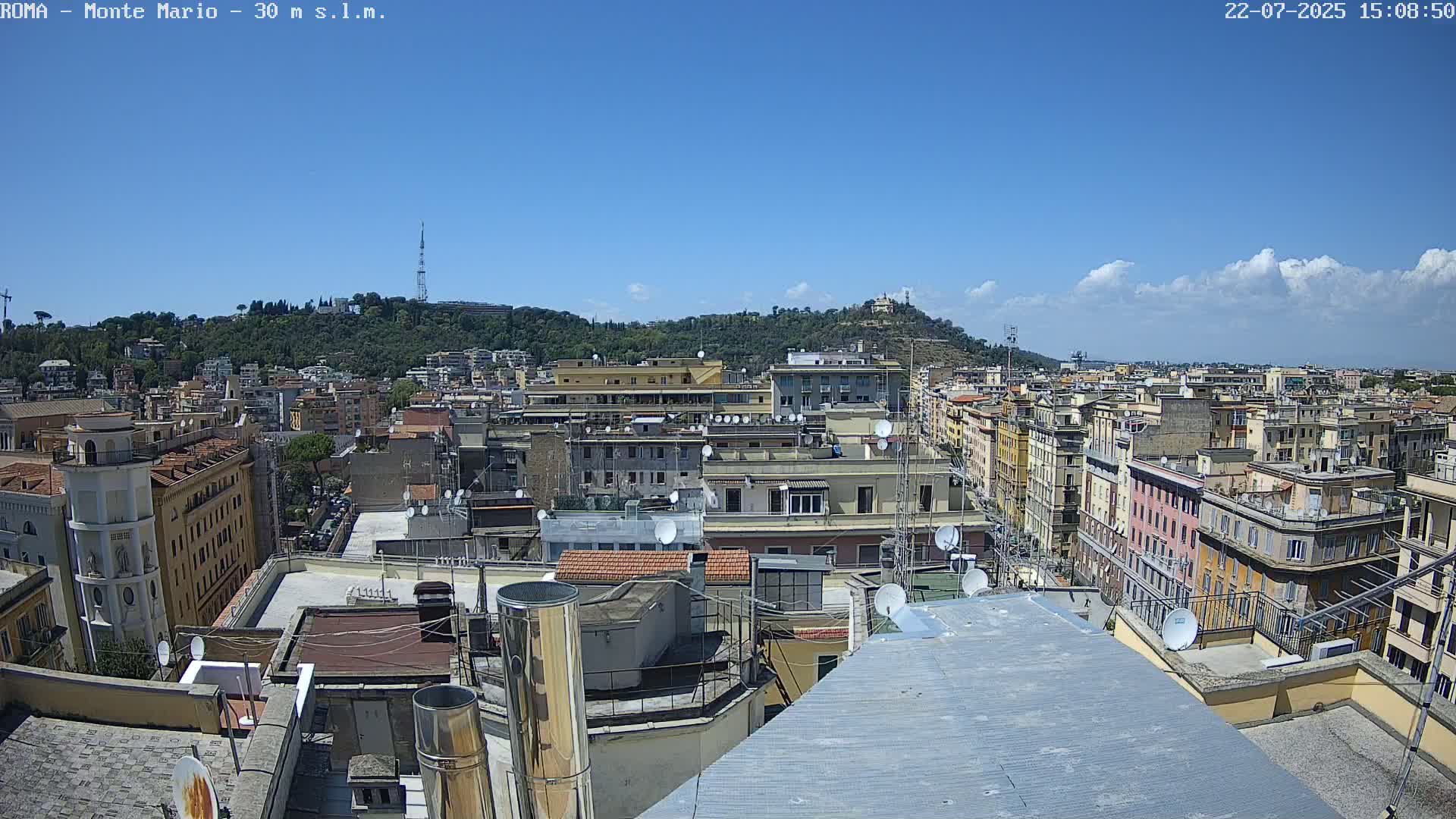 Rome, Mount Mario View Live Cam -Lazio, Italy