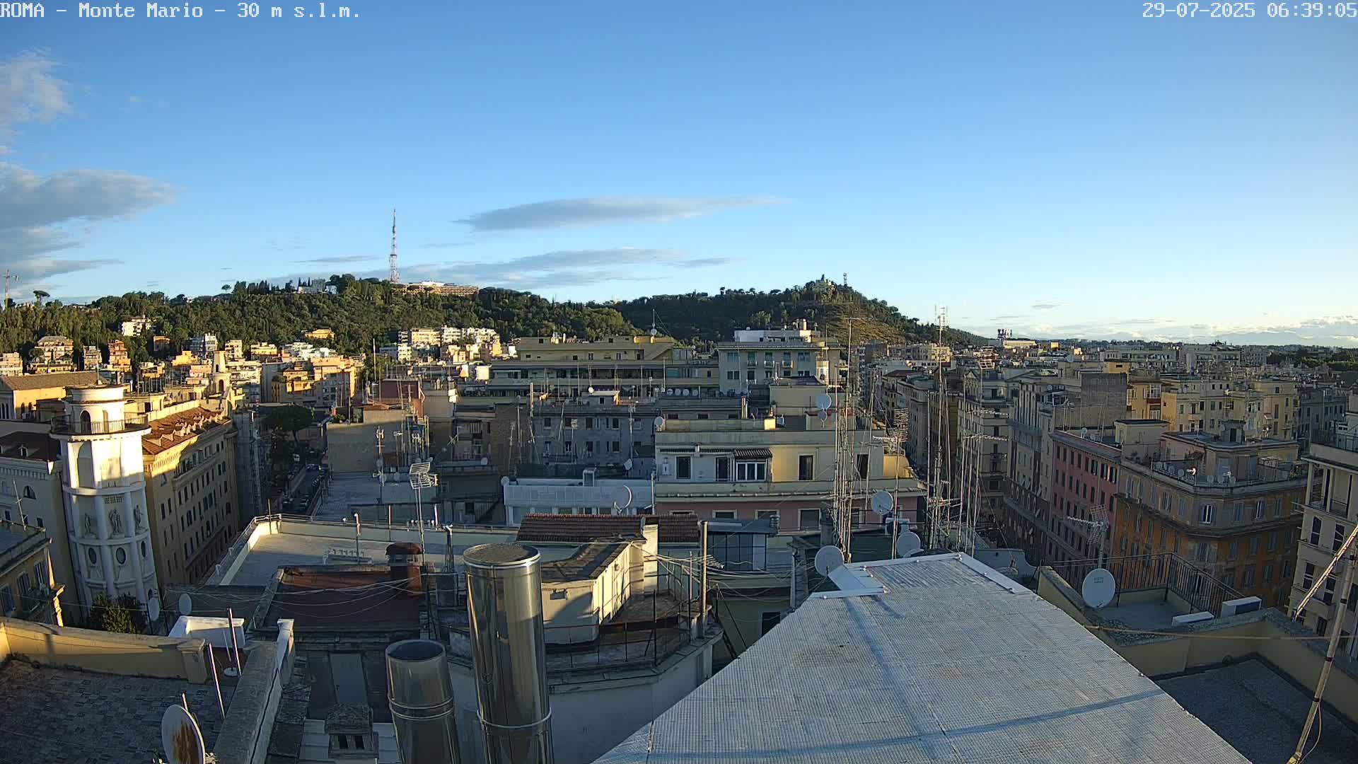 Rome, Mount Mario View Live Cam -Lazio, Italy