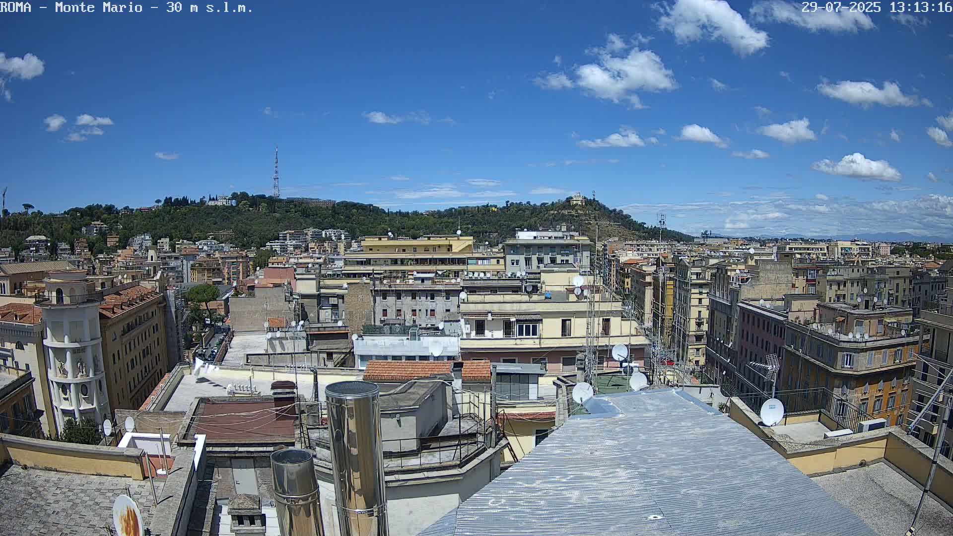 Rome, Mount Mario View Live Cam -Lazio, Italy
