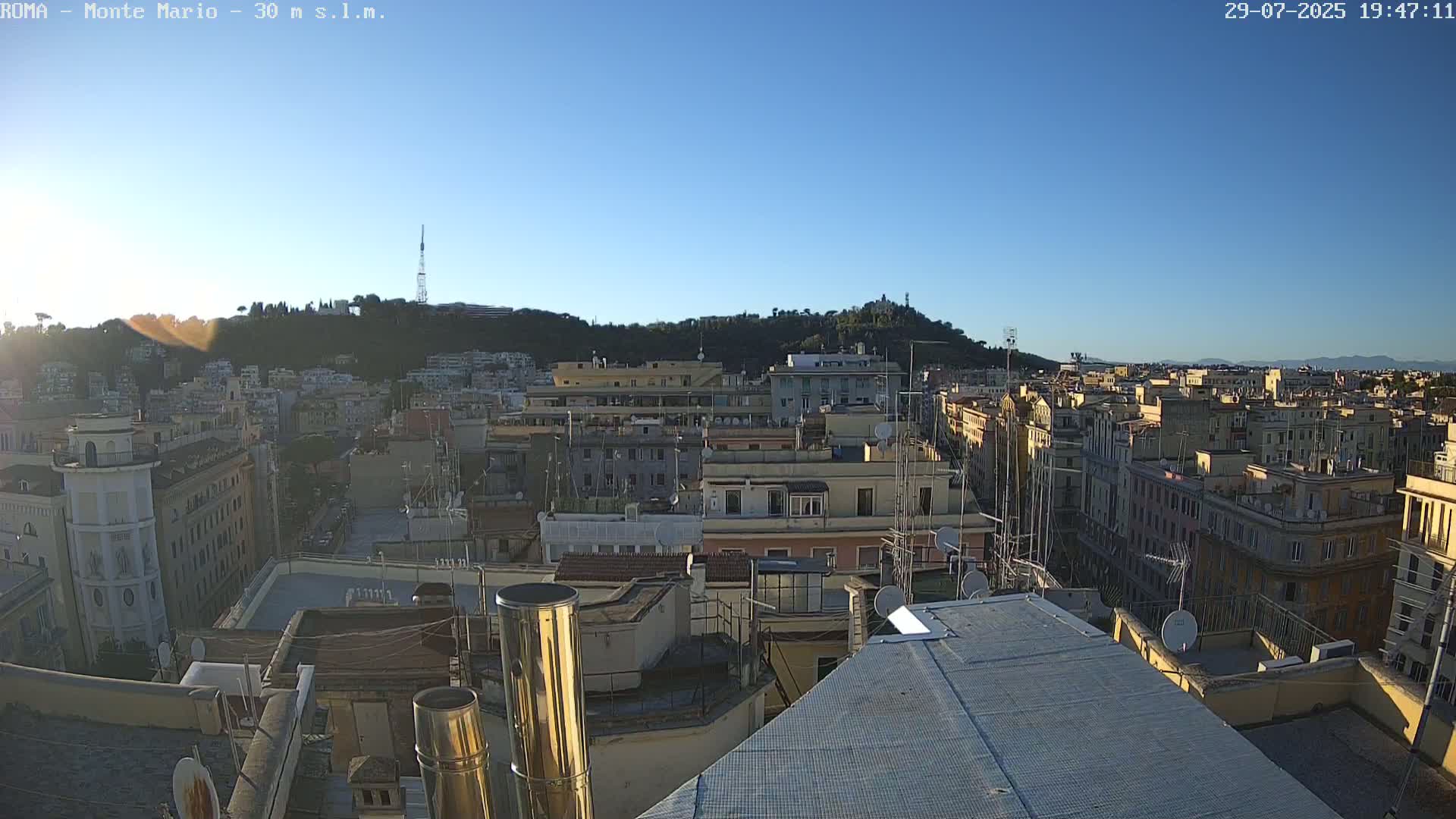 Rome, Mount Mario View Live Cam -Lazio, Italy