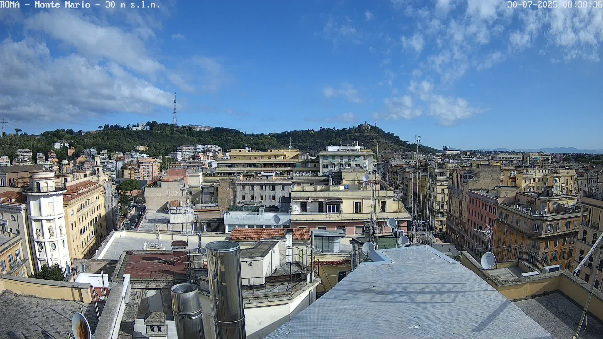 Rome, Mount Mario View Live Cam -Lazio, Italy