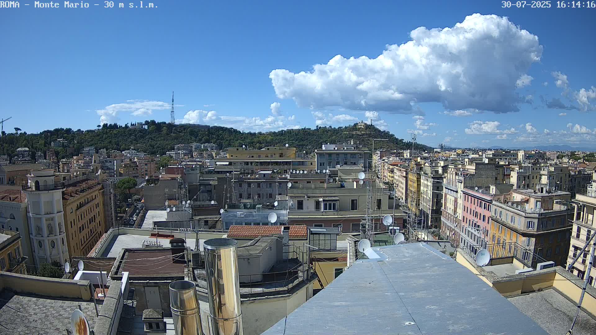 Rome, Mount Mario View Live Cam -Lazio, Italy