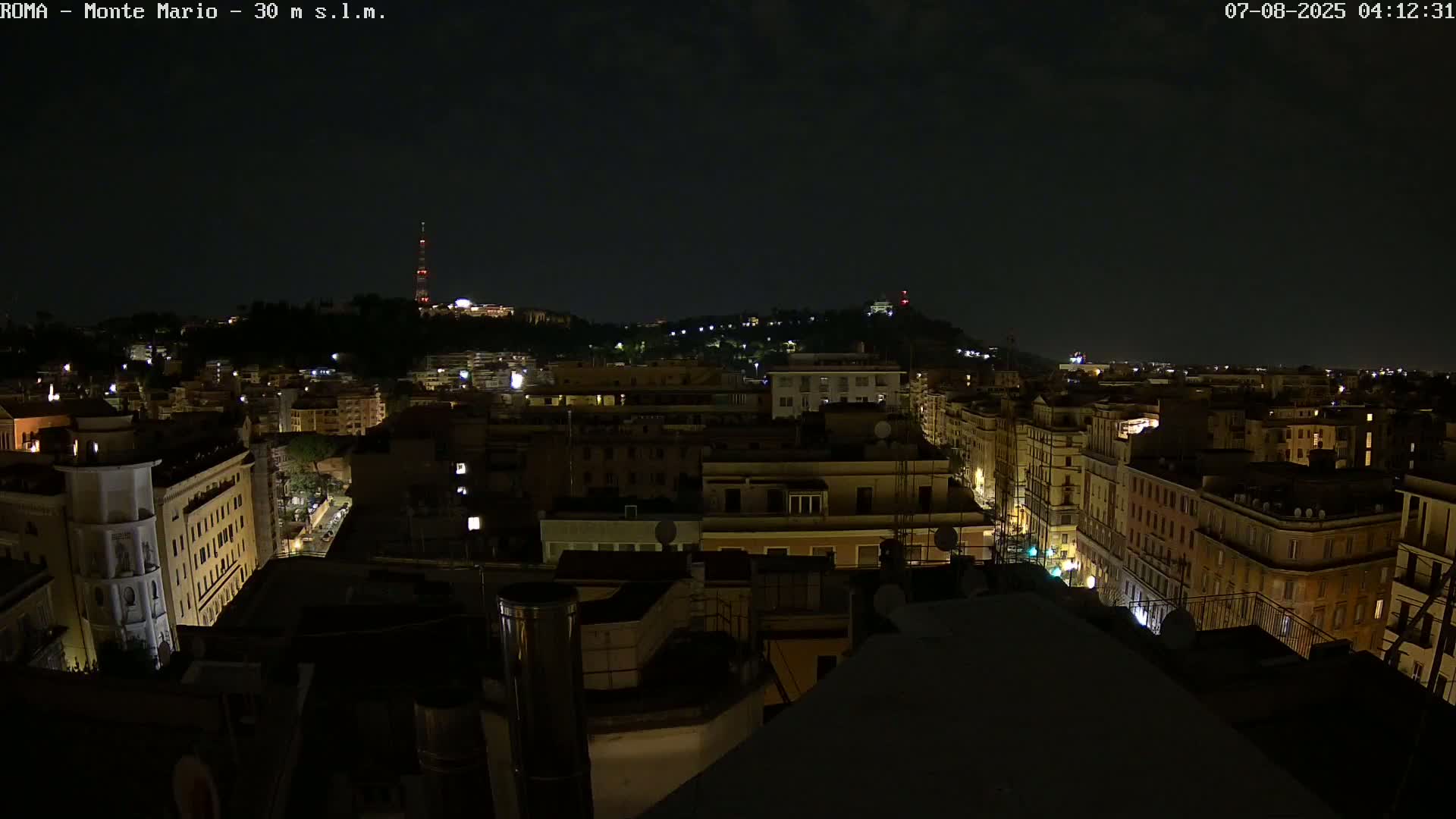 Rome, Mount Mario View Live Cam -Lazio, Italy