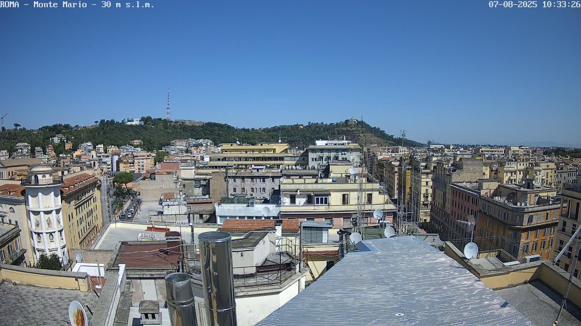 Rome, Mount Mario View Live Cam -Lazio, Italy