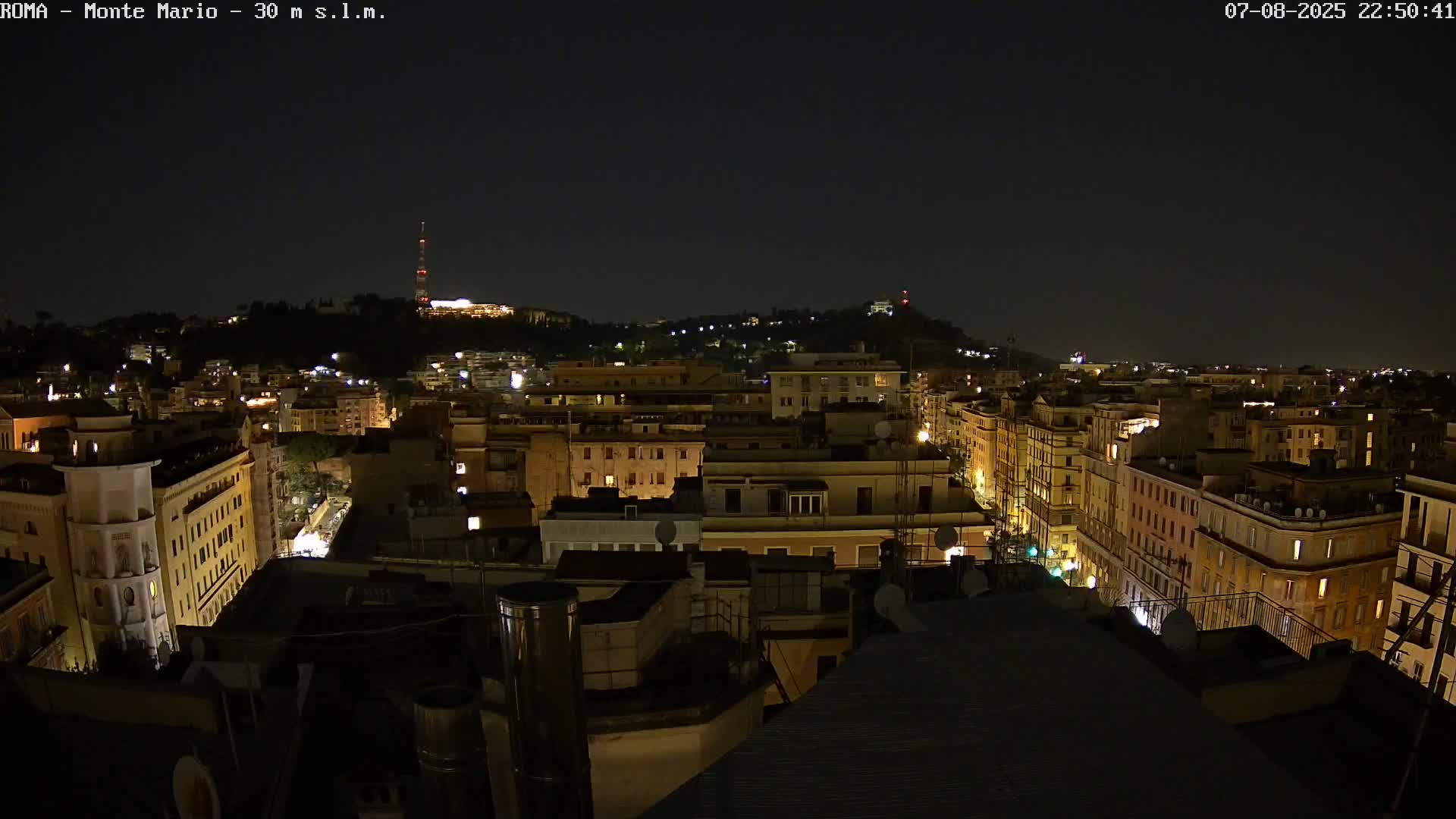 Rome, Mount Mario View Live Cam -Lazio, Italy