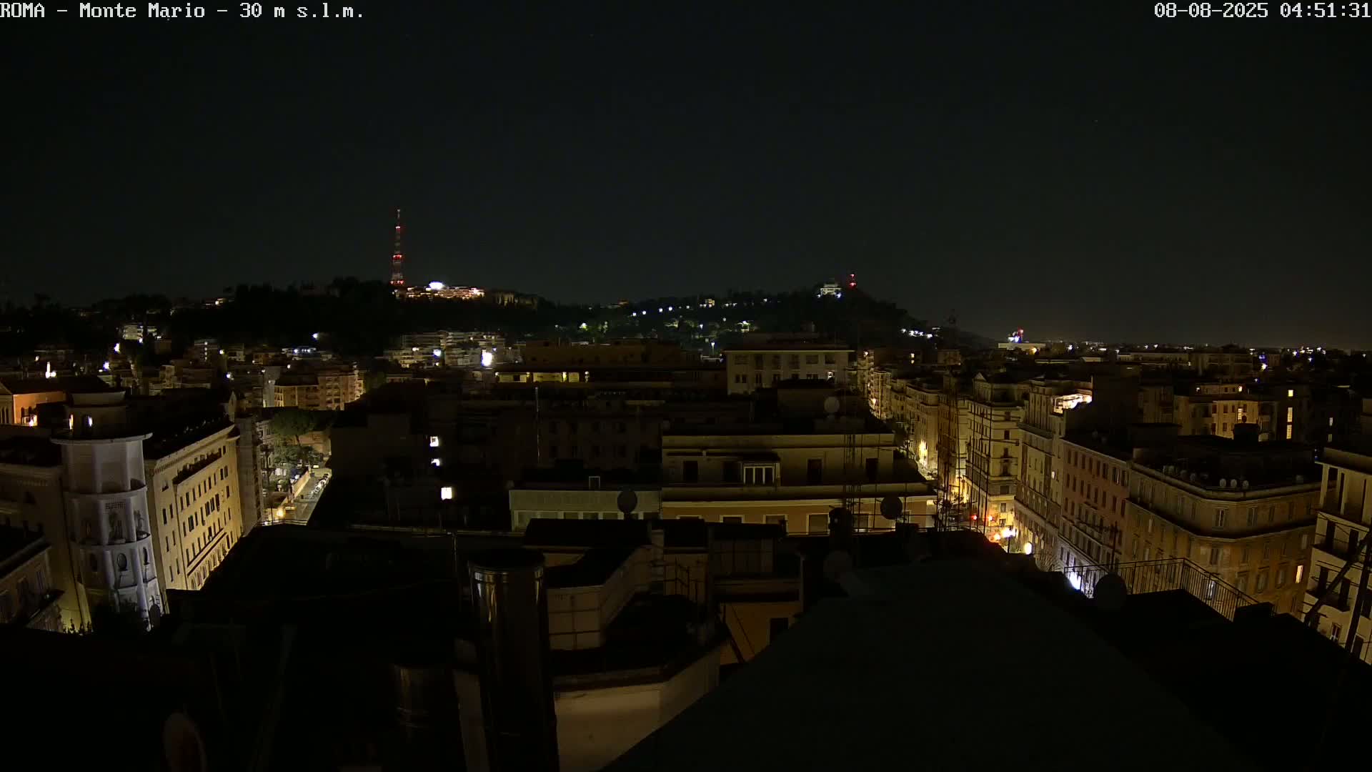Rome, Mount Mario View Live Cam -Lazio, Italy