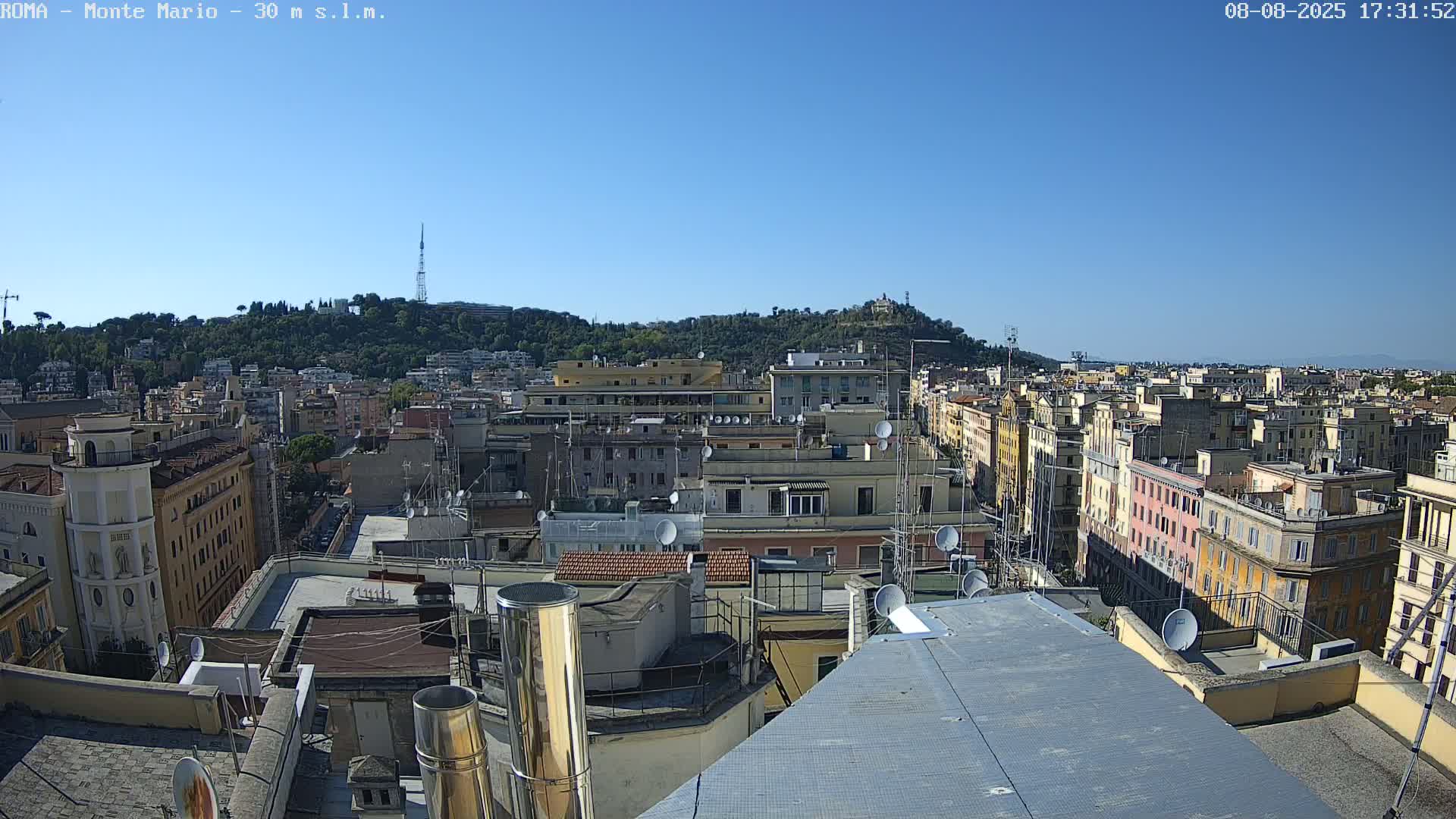 Rome, Mount Mario View Live Cam -Lazio, Italy