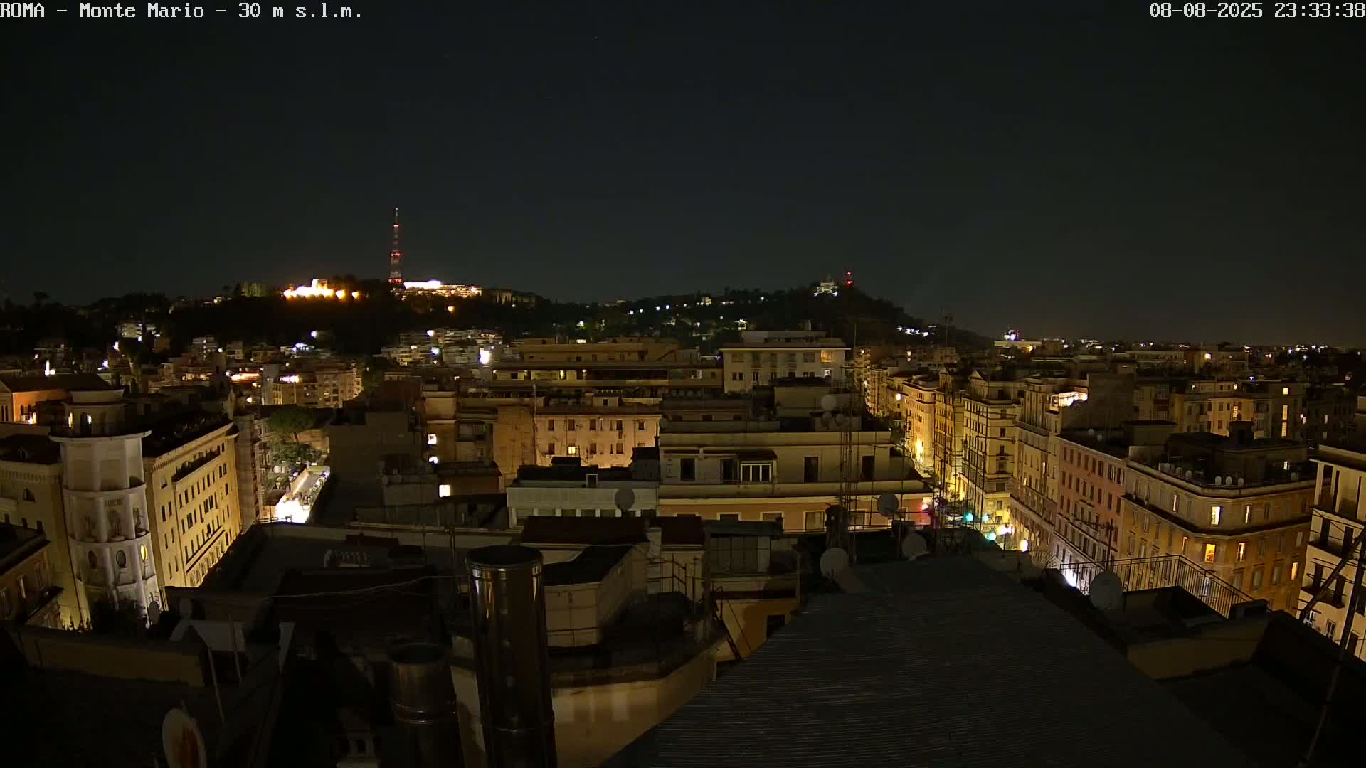 Rome, Mount Mario View Live Cam -Lazio, Italy