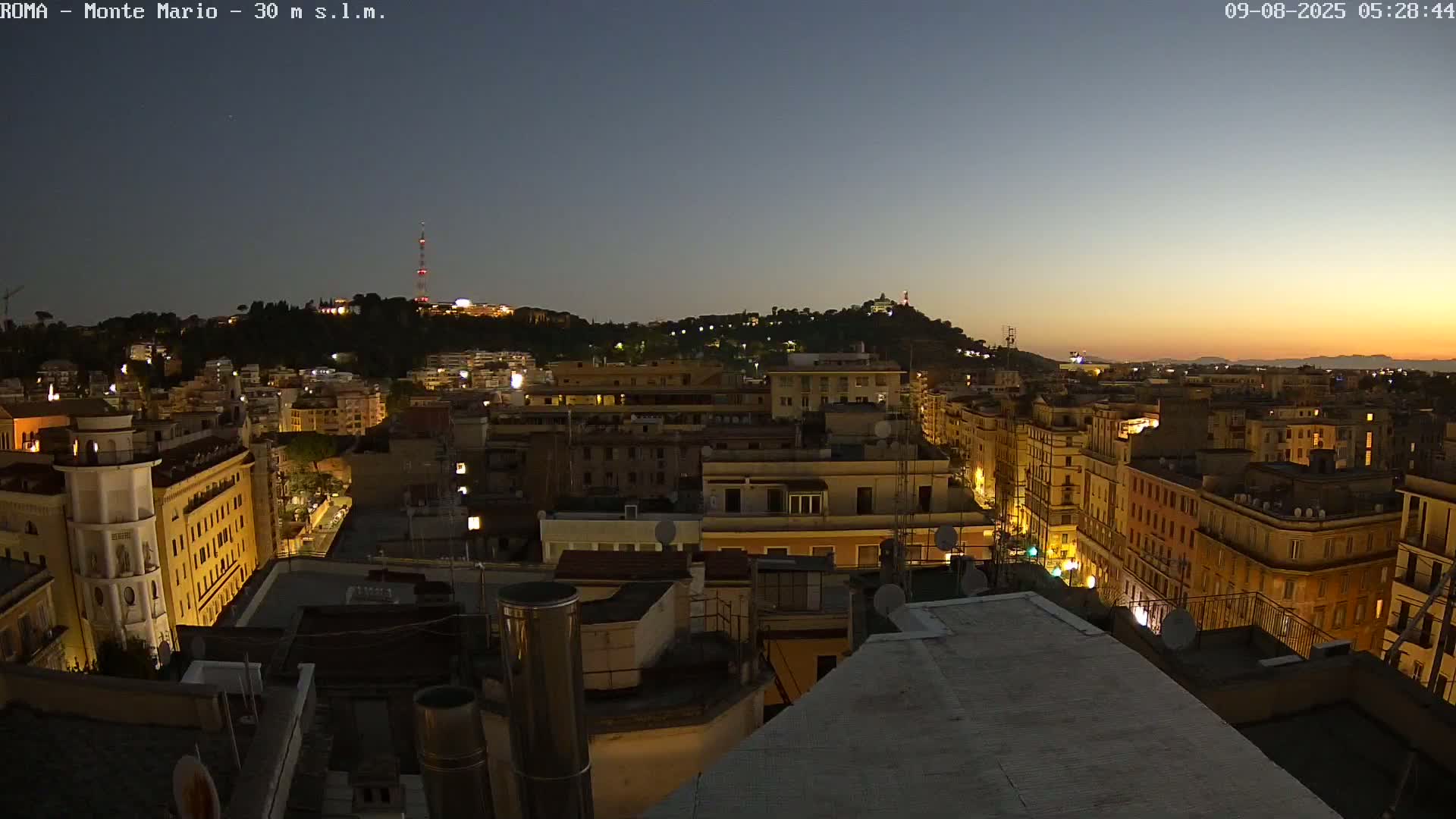 Rome, Mount Mario View Live Cam -Lazio, Italy