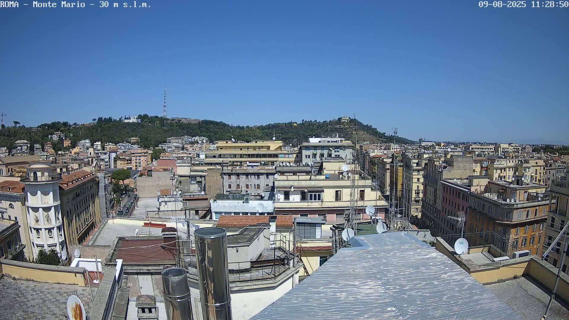 Rome, Mount Mario View Live Cam -Lazio, Italy