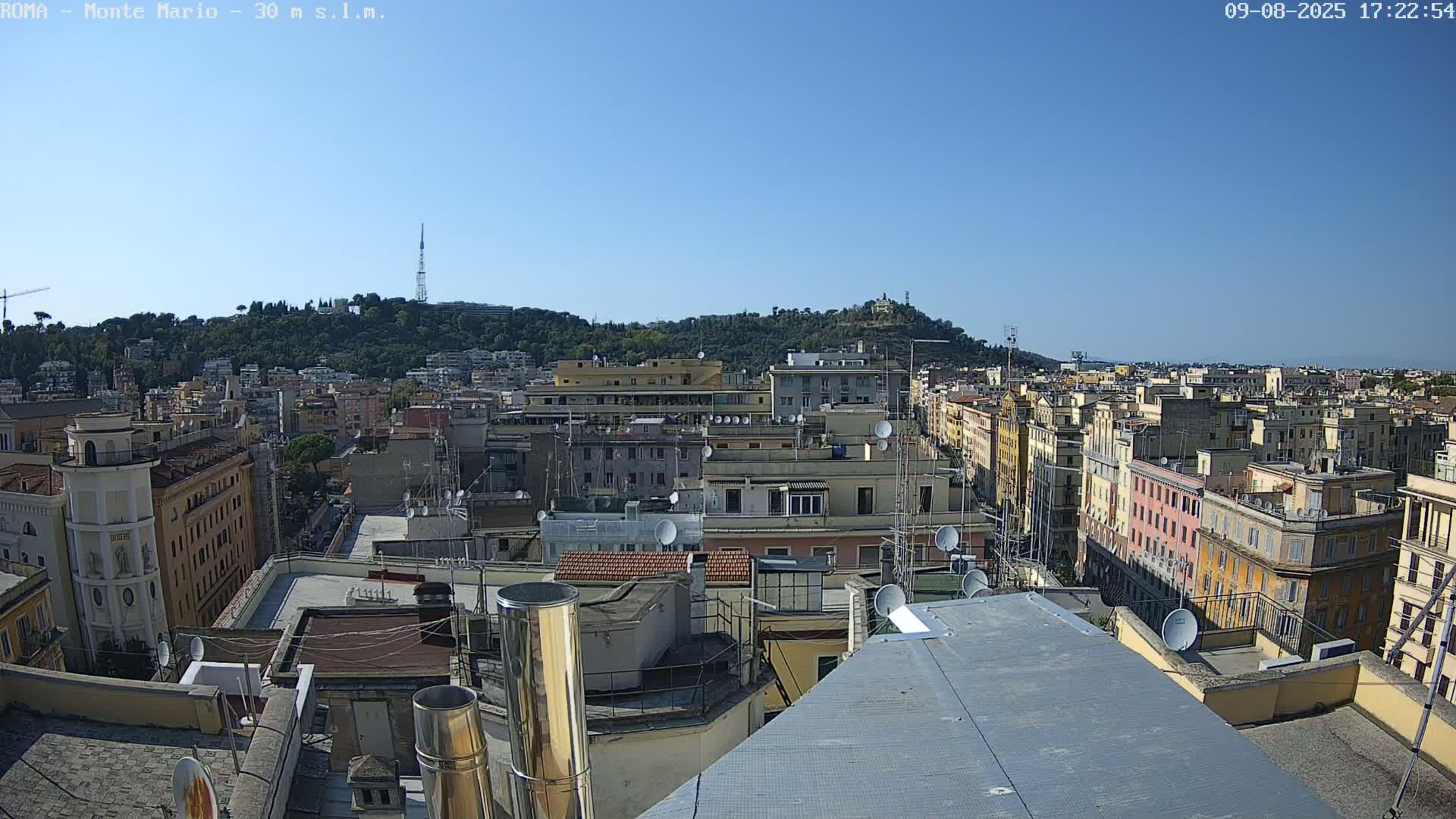 Rome, Mount Mario View Live Cam -Lazio, Italy