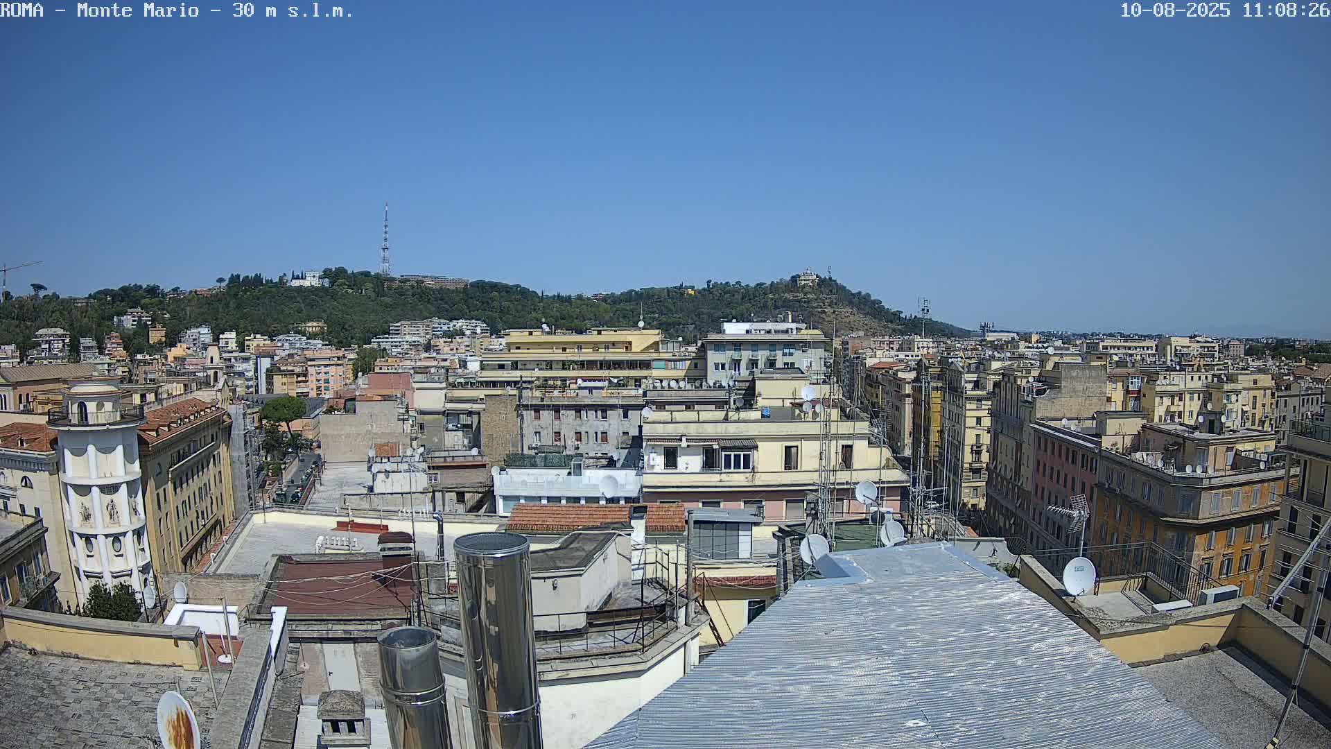 Rome, Mount Mario View Live Cam -Lazio, Italy