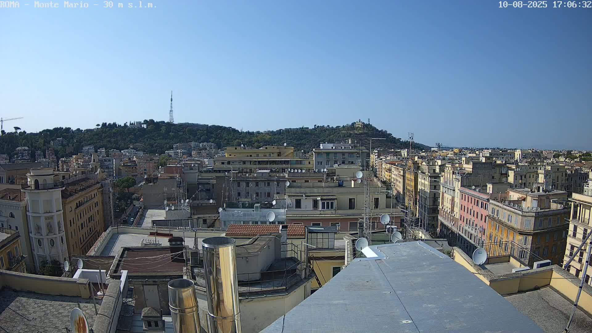 Rome, Mount Mario View Live Cam -Lazio, Italy