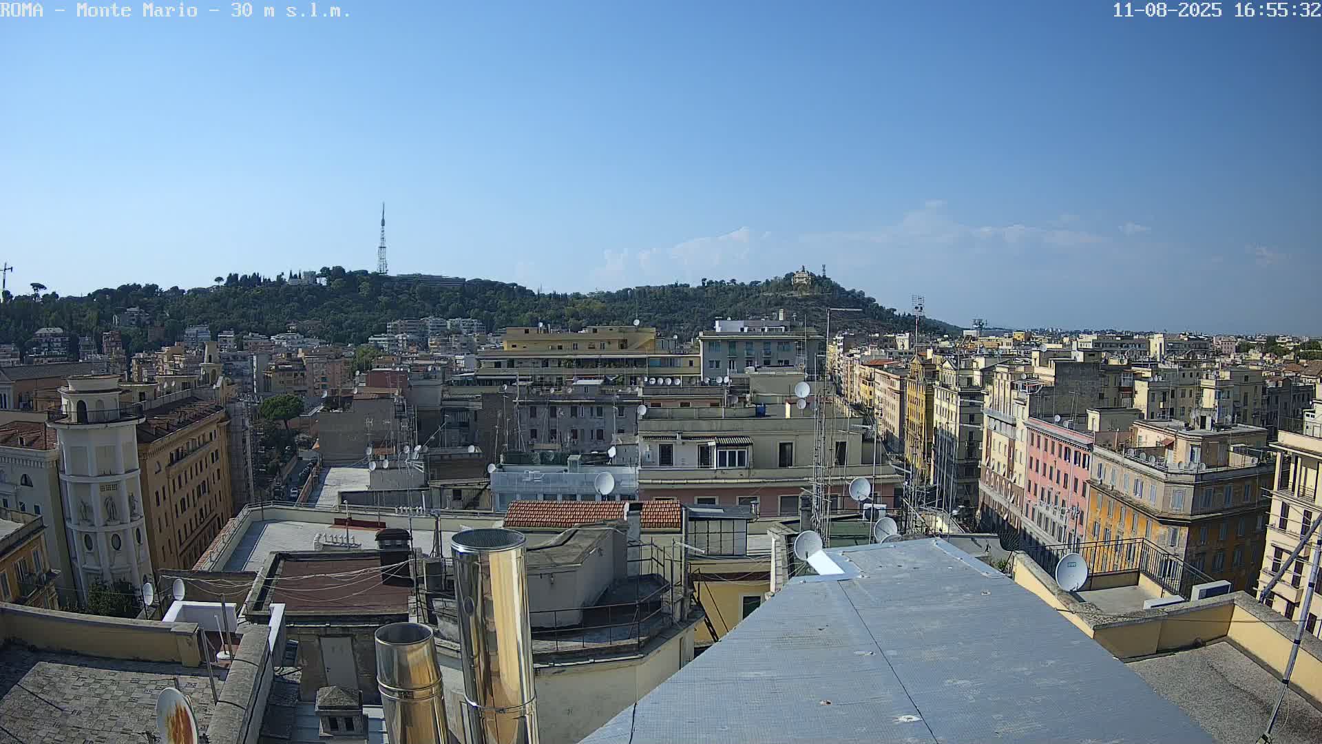 Rome, Mount Mario View Live Cam -Lazio, Italy