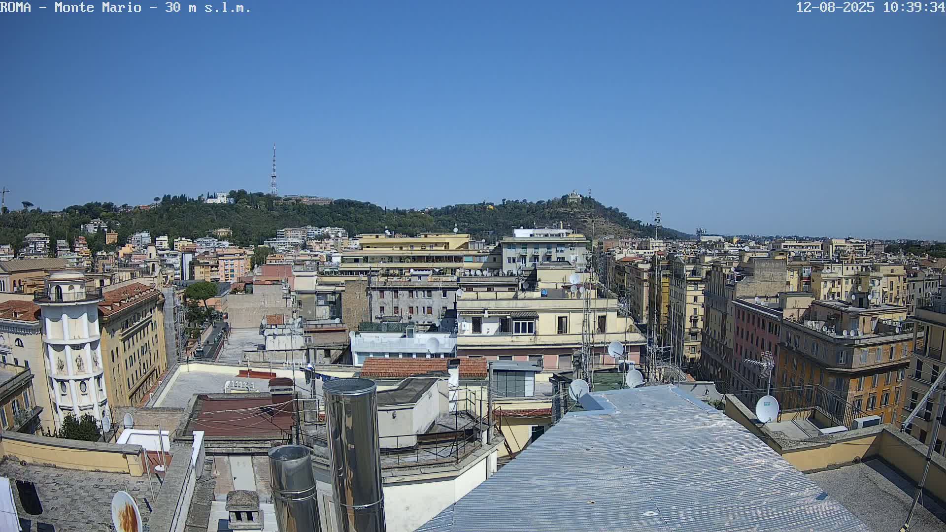 Rome, Mount Mario View Live Cam -Lazio, Italy