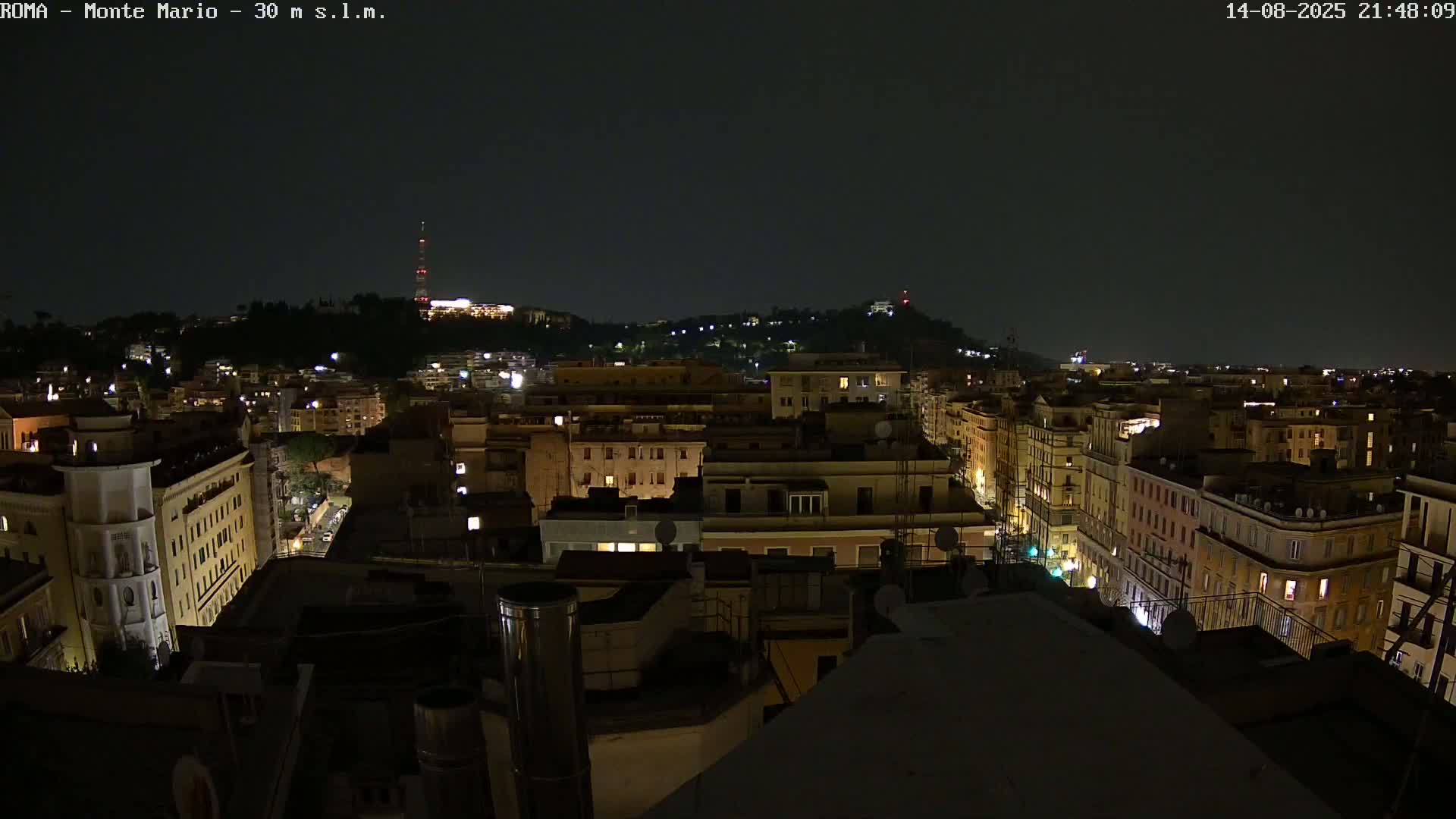 Rome, Mount Mario View Live Cam -Lazio, Italy