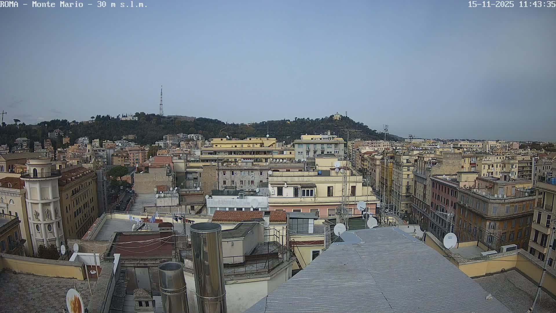 Rome, Mount Mario View Live Cam -Lazio, Italy