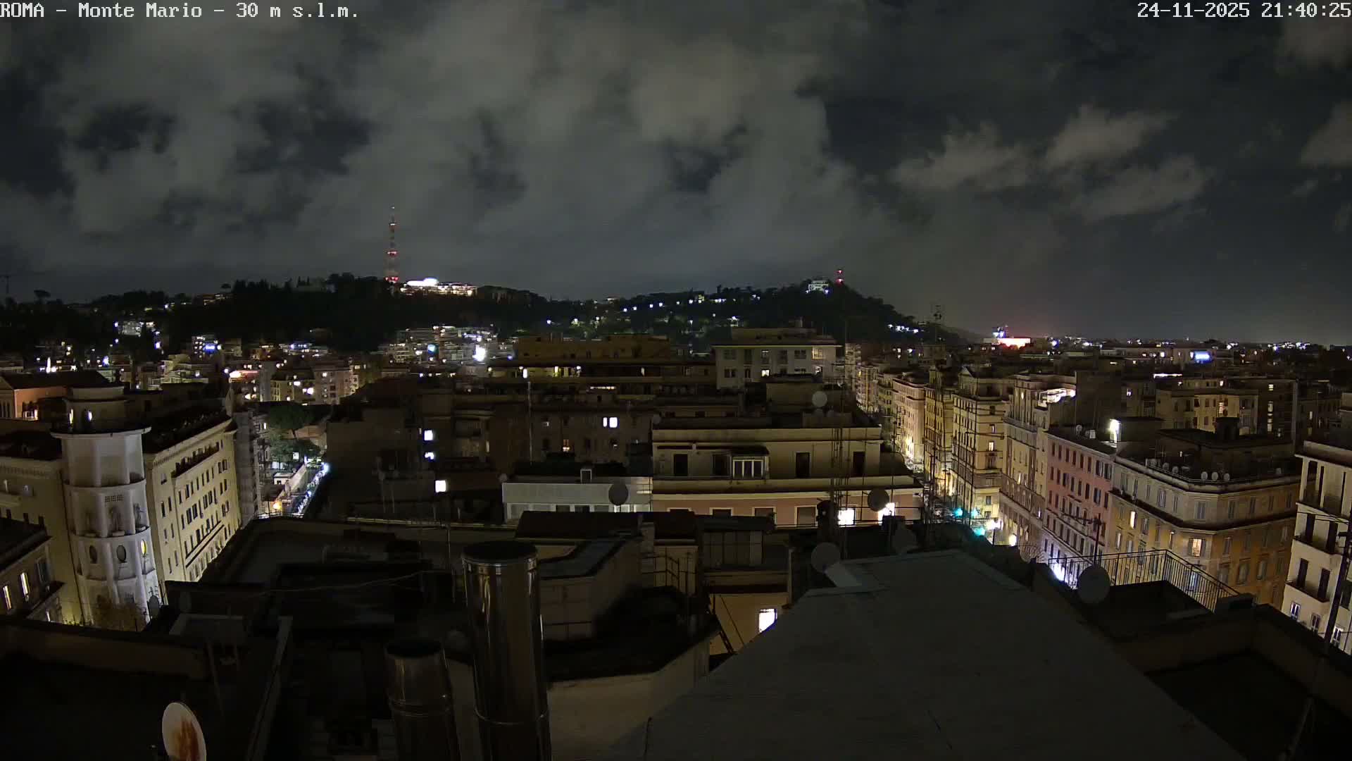 Rome, Mount Mario View Live Cam -Lazio, Italy