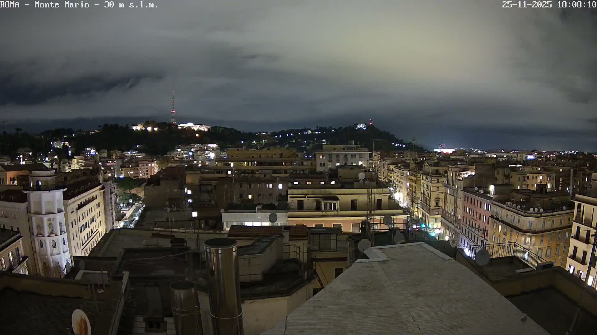 Rome, Mount Mario View Live Cam -Lazio, Italy