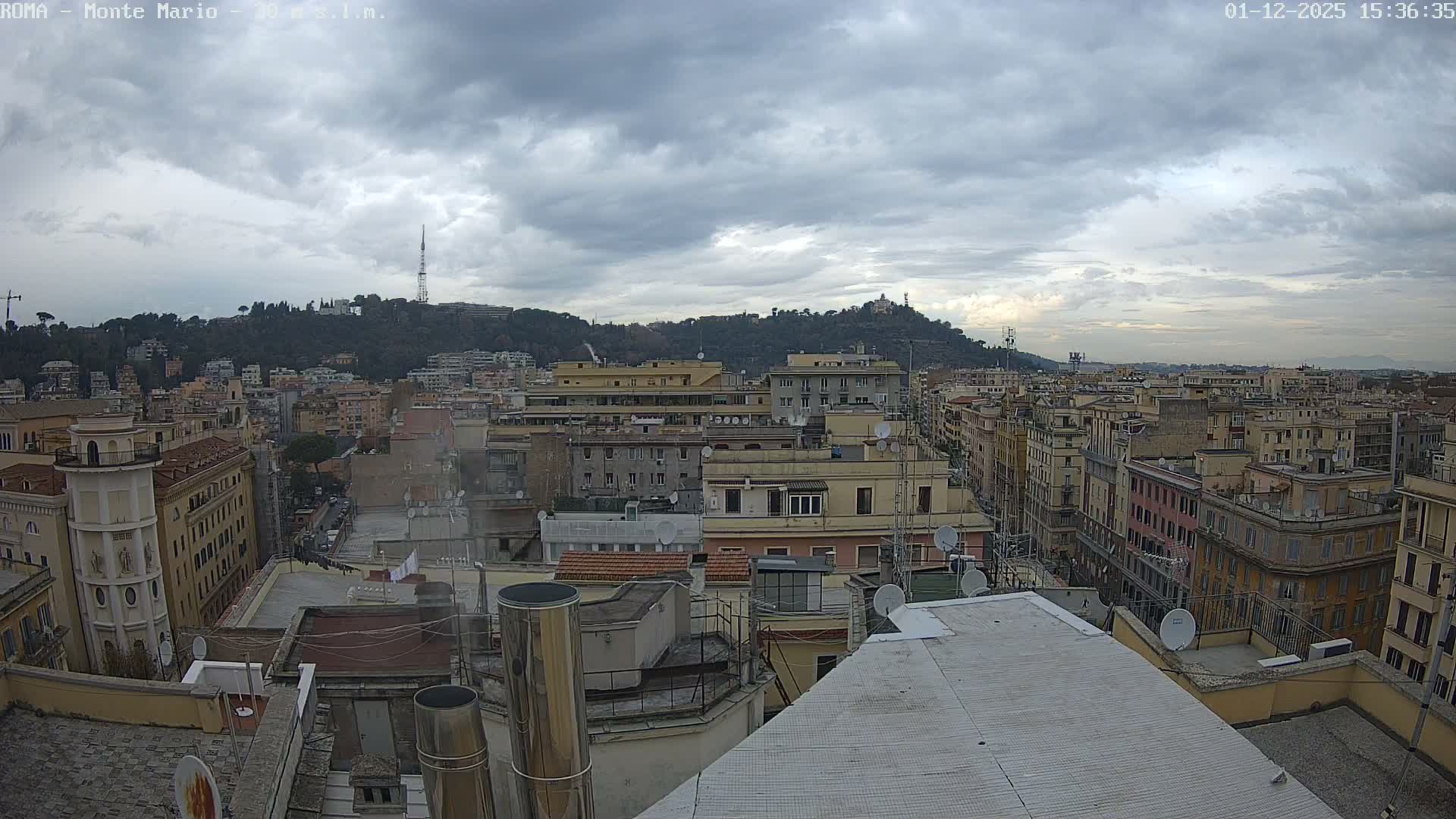 Rome, Mount Mario View Live Cam -Lazio, Italy