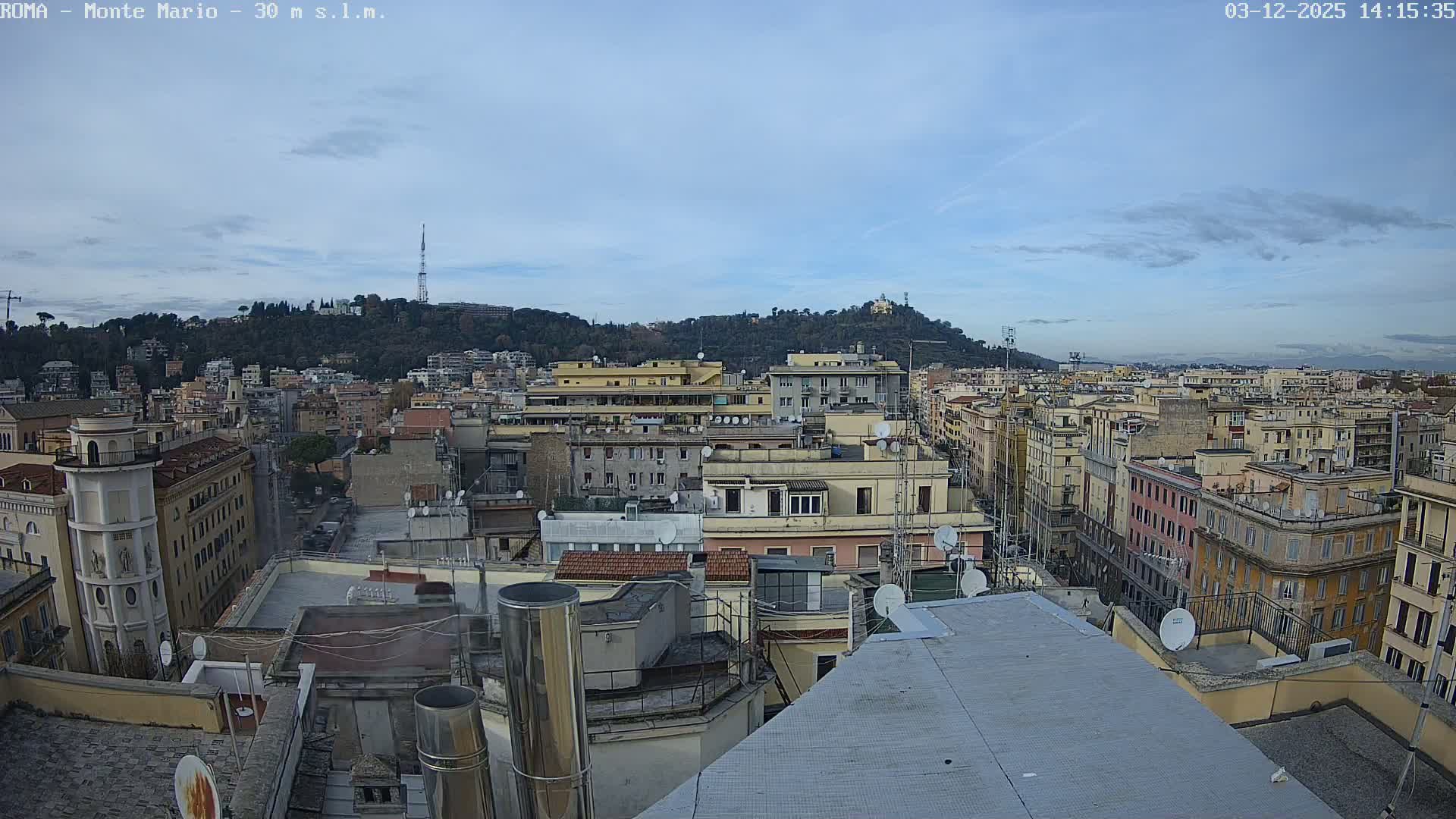 Rome, Mount Mario View Live Cam -Lazio, Italy
