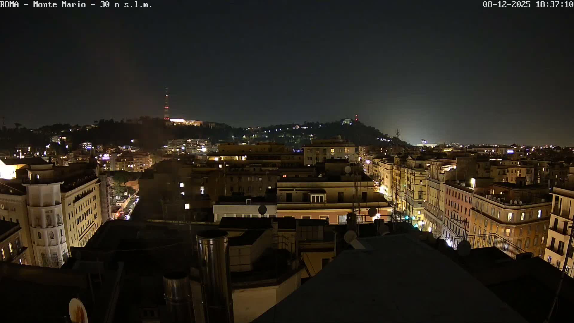 Rome, Mount Mario View Live Cam -Lazio, Italy