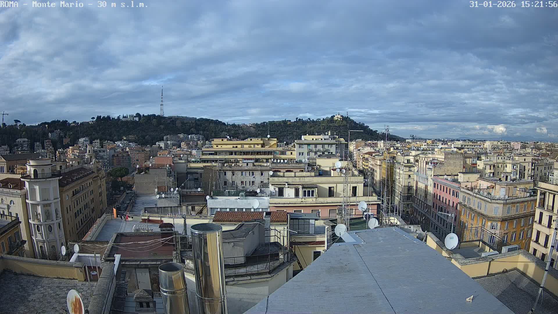 Rome, Mount Mario View Live Cam -Lazio, Italy