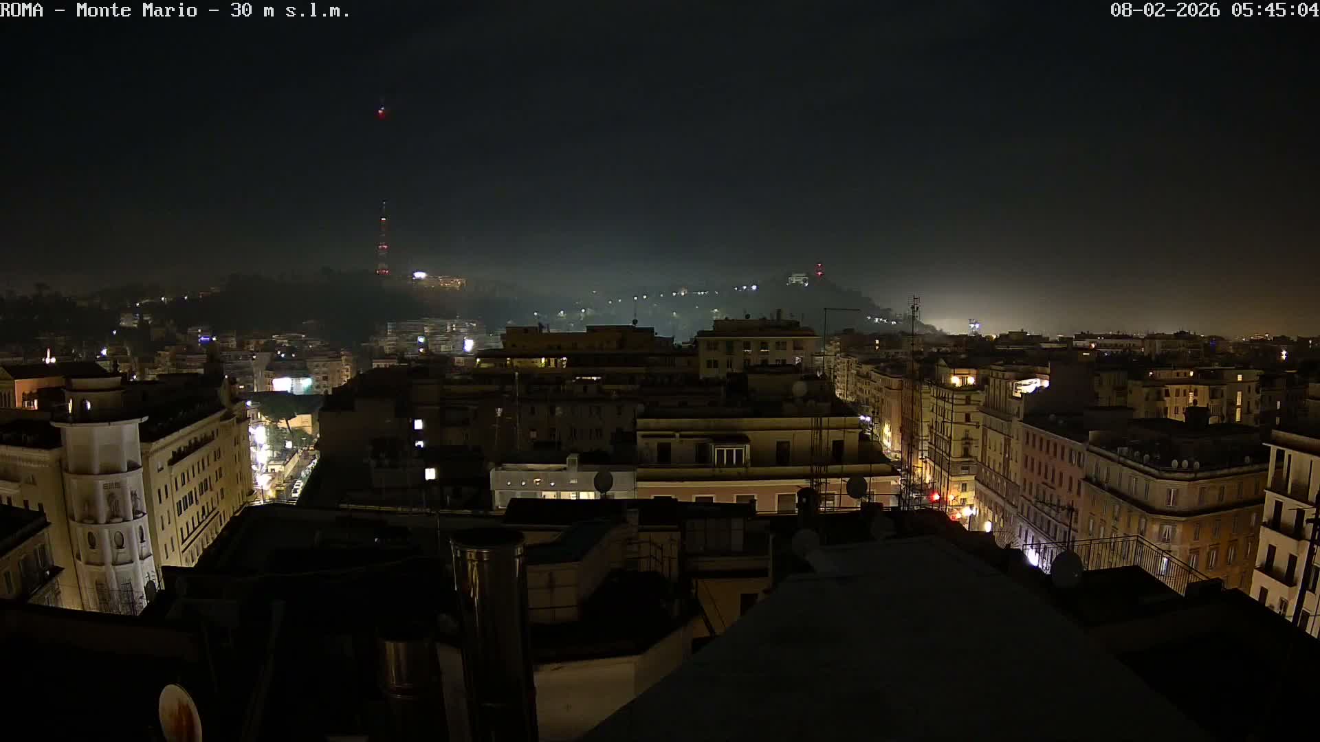 Rome, Mount Mario View Live Cam -Lazio, Italy