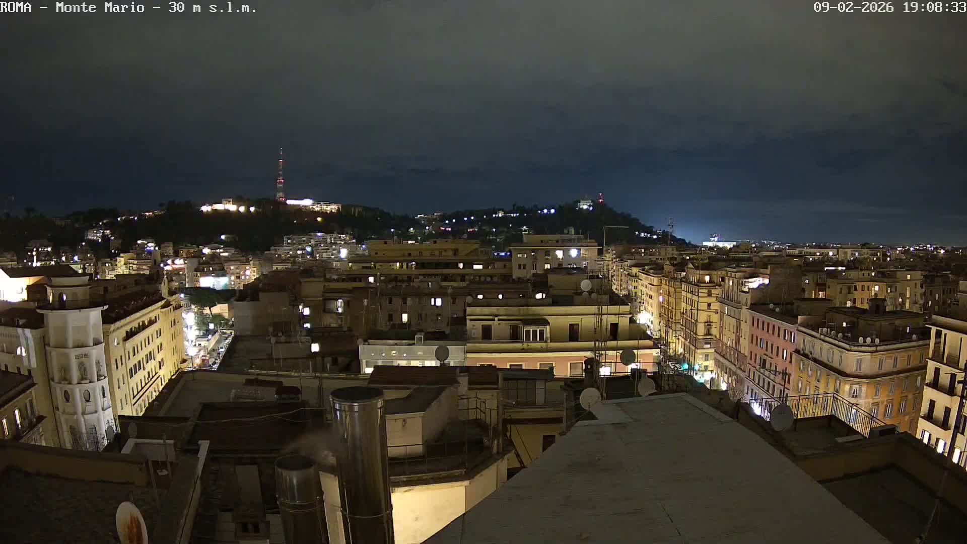 Rome, Mount Mario View Live Cam -Lazio, Italy