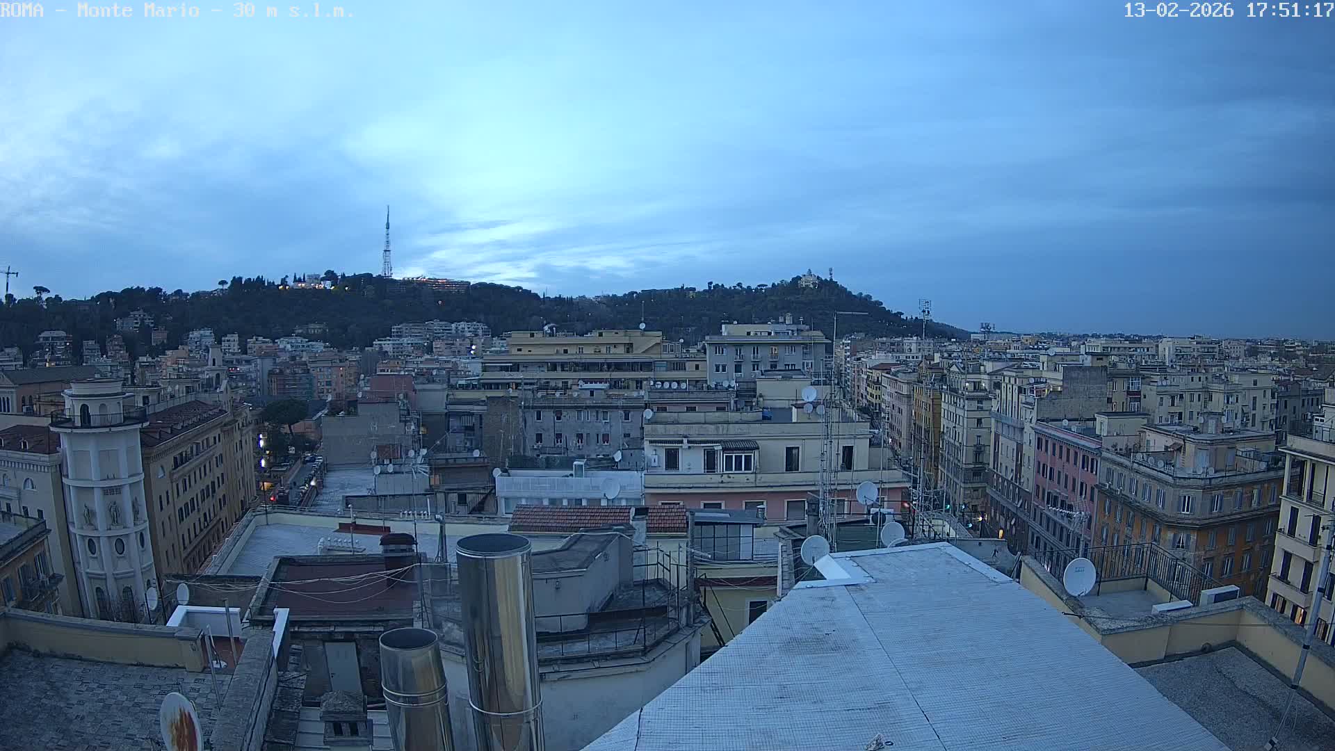 Rome, Mount Mario View Live Cam -Lazio, Italy